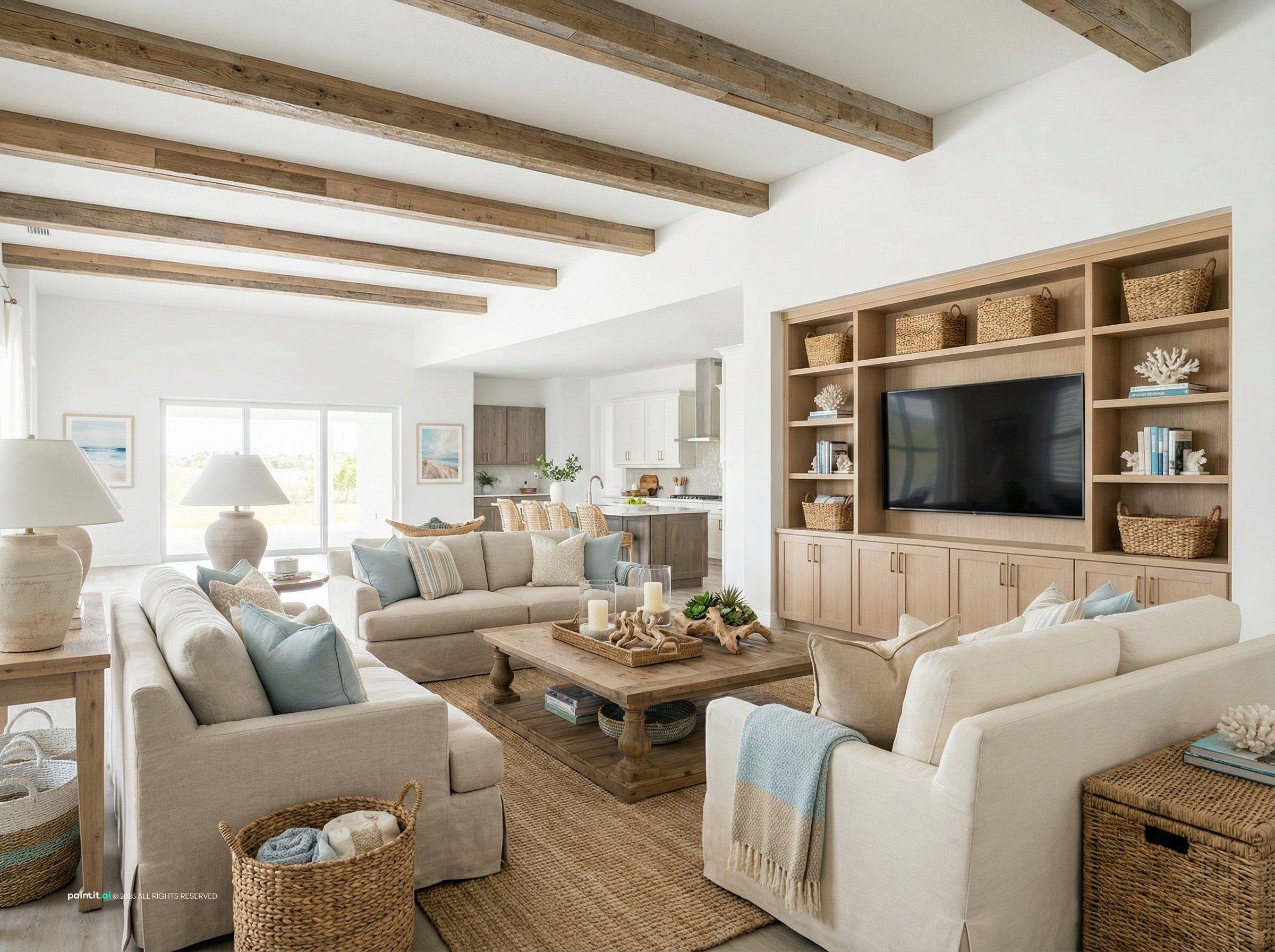 Cape Cod Living Room - Coastal Design | Paintit.ai - 6