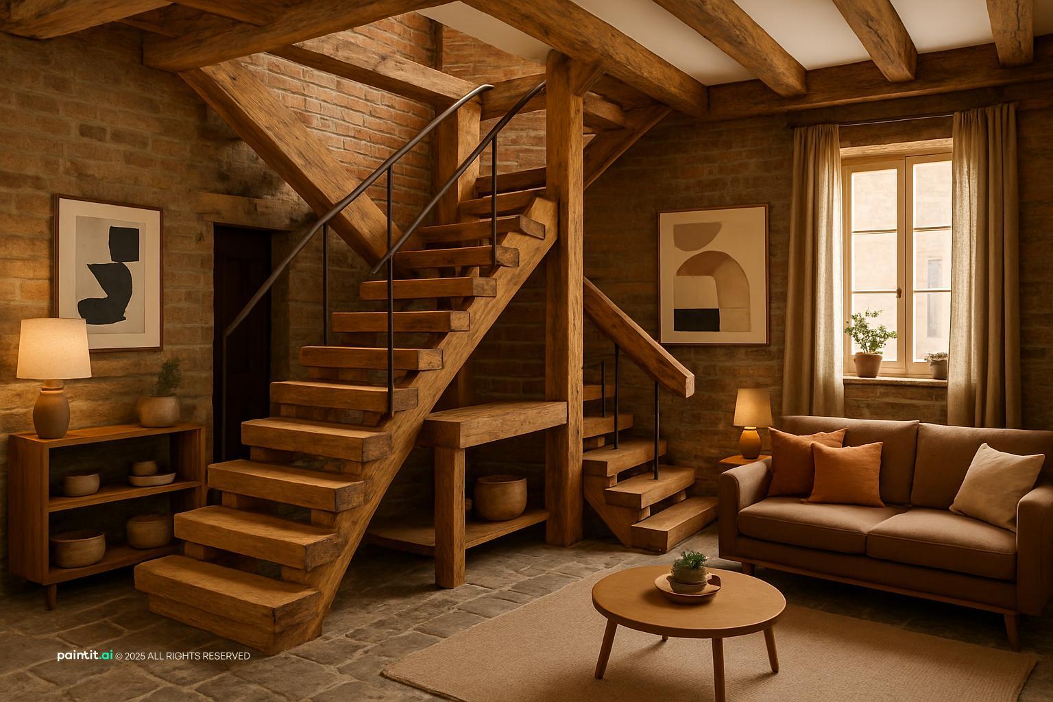 Barndominium Living Room - Rustic Chic Interiors | Paintit.ai - 19