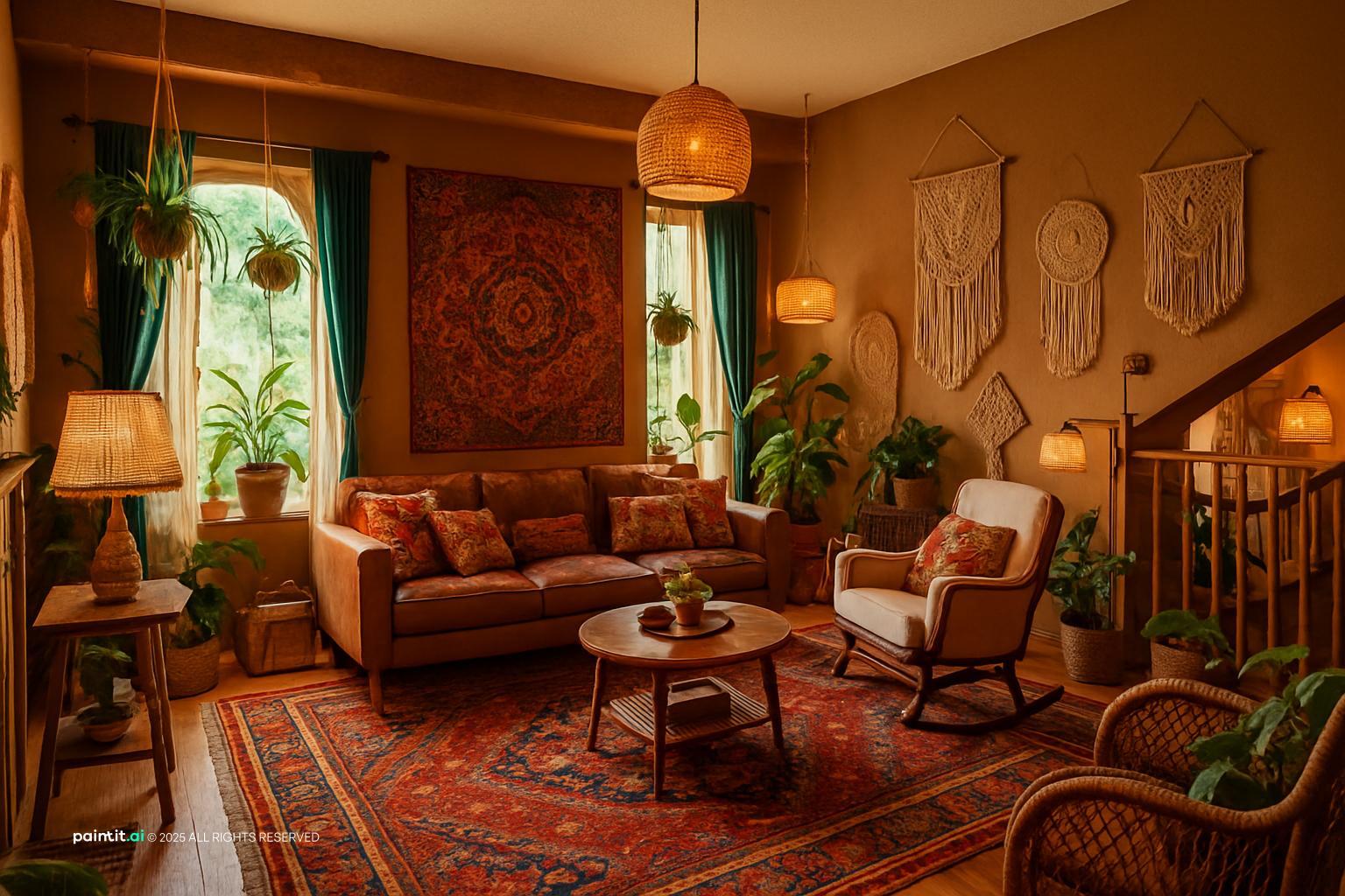 Boho Coastal Living Room: Design Inspiration | Paintit.ai - 29