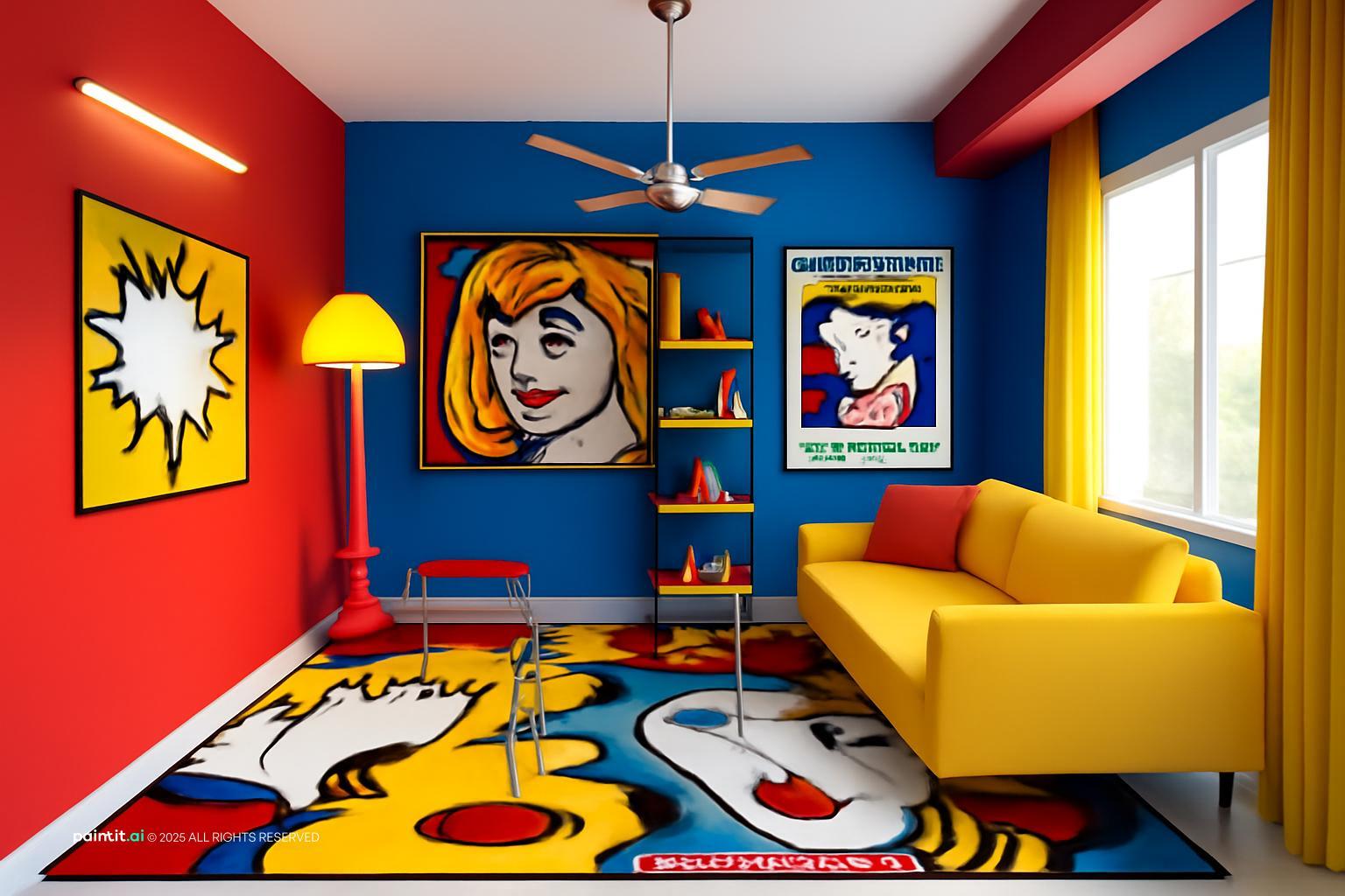 Zebra Shades Living Room - Modern Window Treatments | Paintit.ai - 21