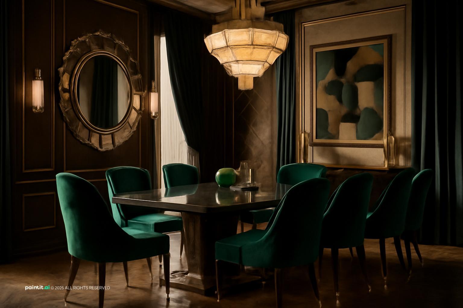 Emerald Green and Gold Living Room Ideas - Elegant Decor Tips | Paintit.ai - 29