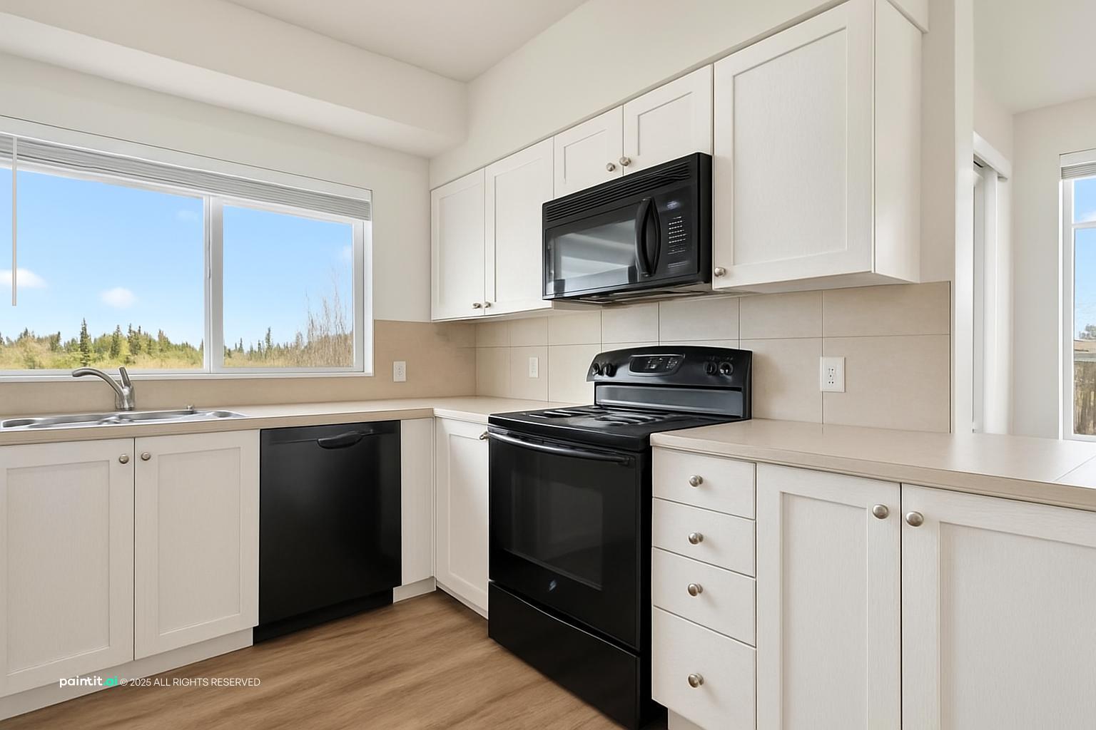 White Kitchen and Living Room: Elegant Interiors | Paintit.ai - 29