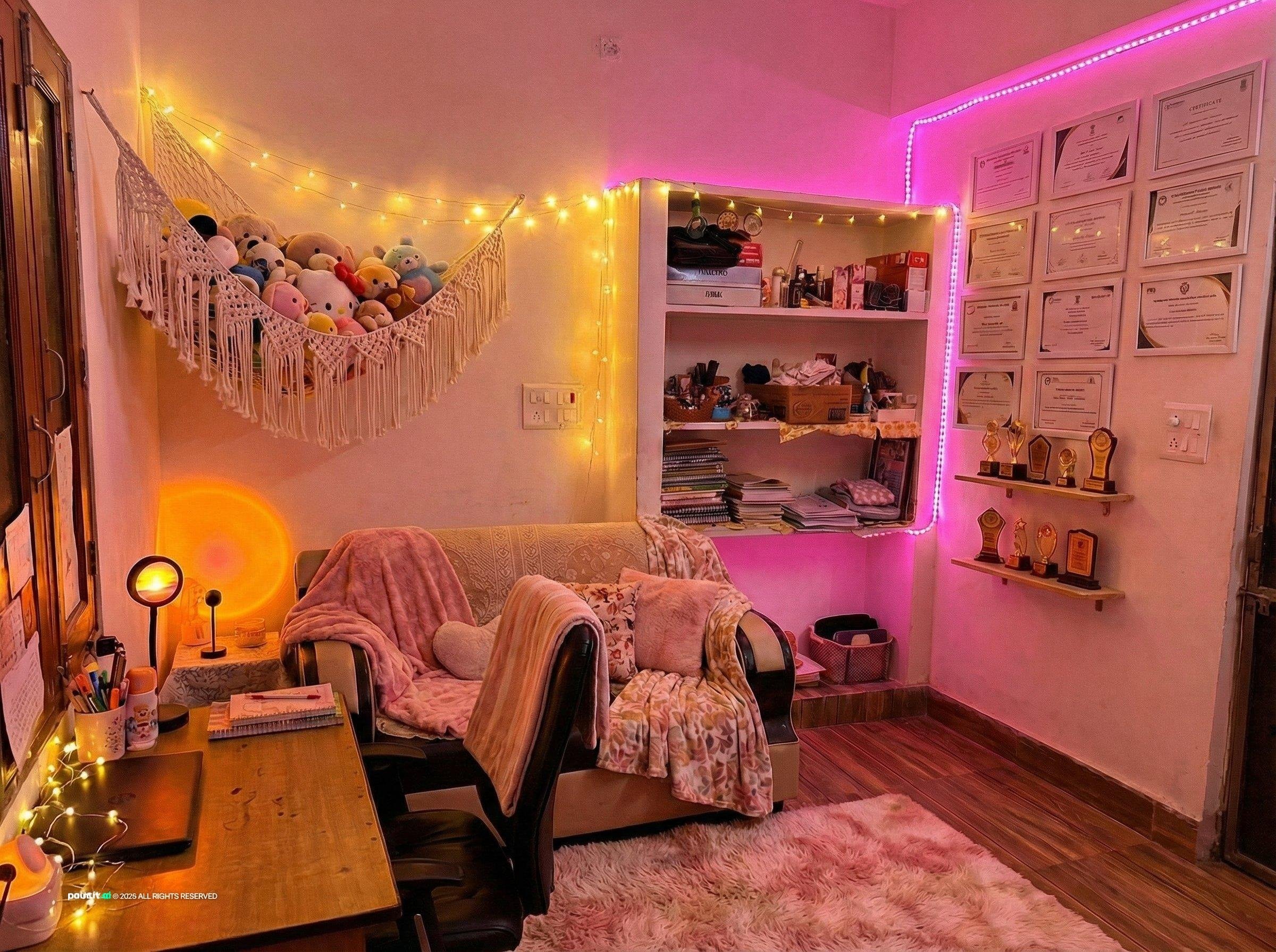 Cute Pink Living Room: Charming Decor Ideas | Paintit.ai - 23