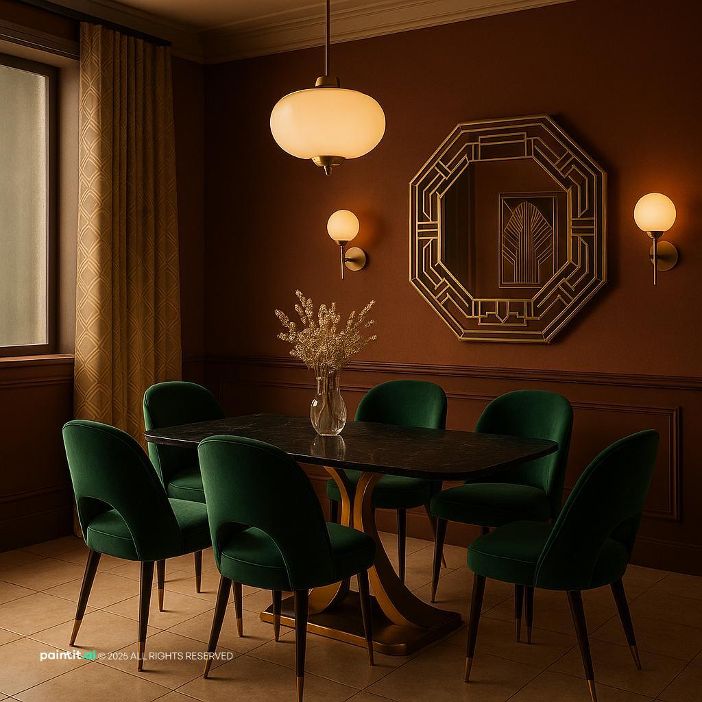 Emerald Green and Gold Living Room Ideas - Elegant Decor Tips | Paintit.ai - 4