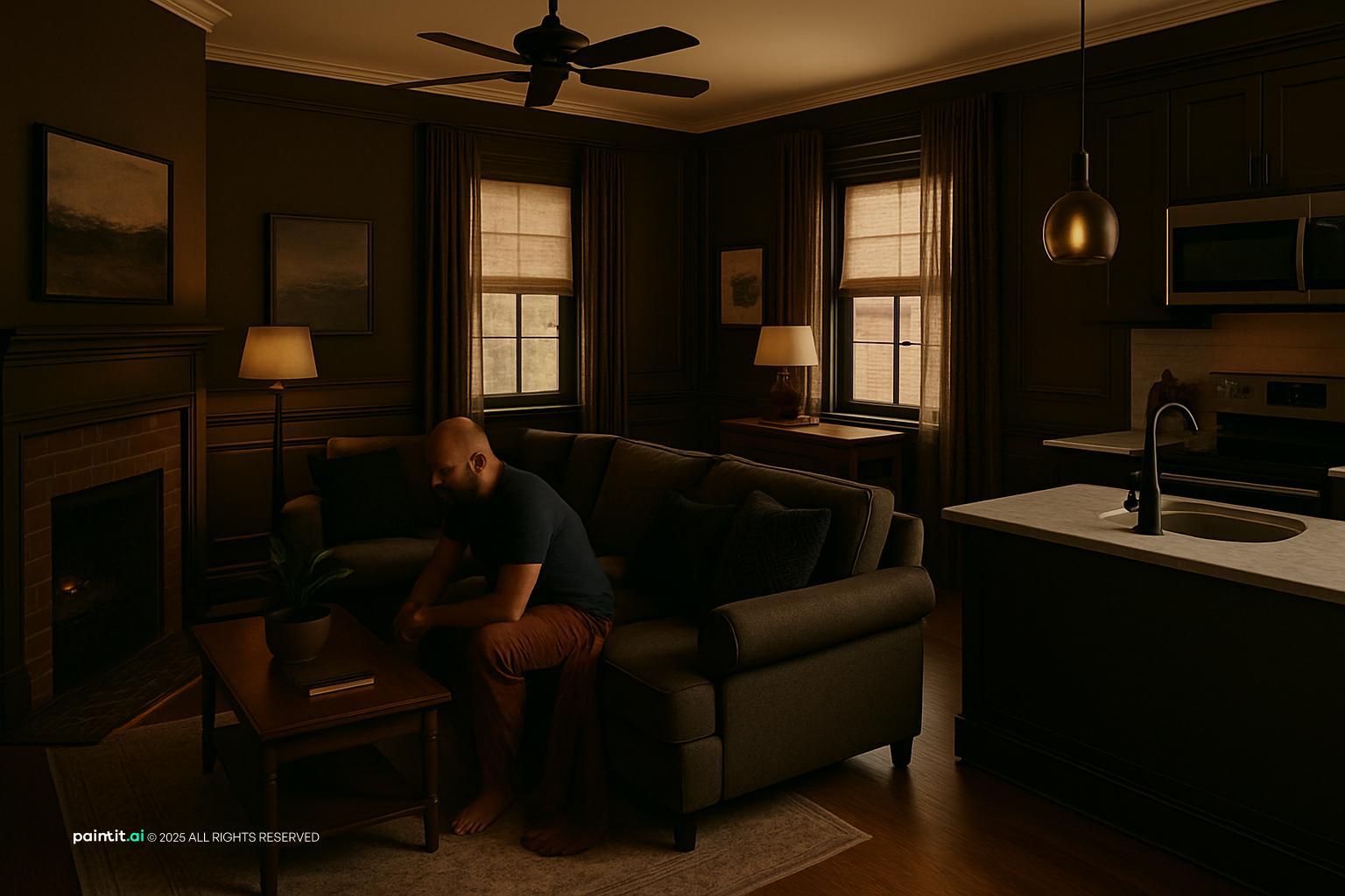 Dark Moody Living Room - Design Ideas | Paintit.ai - 16