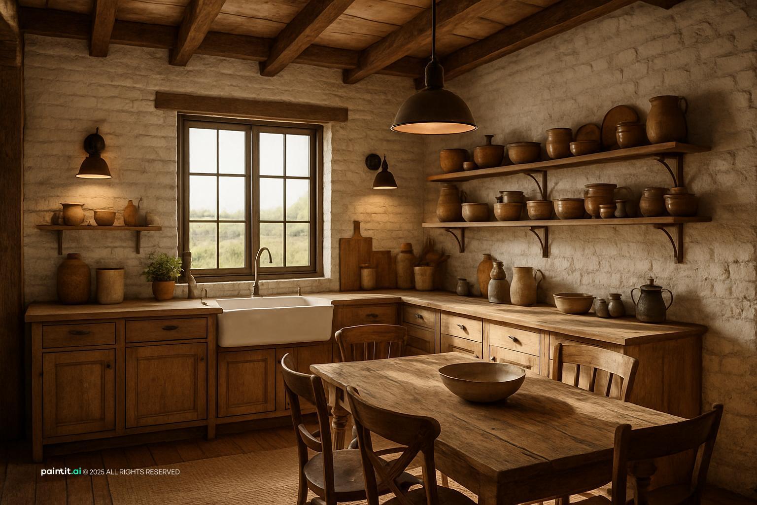 Cozy Rustic Farmhouse Kitchen 2 for Country Style Interior Design Characteristics