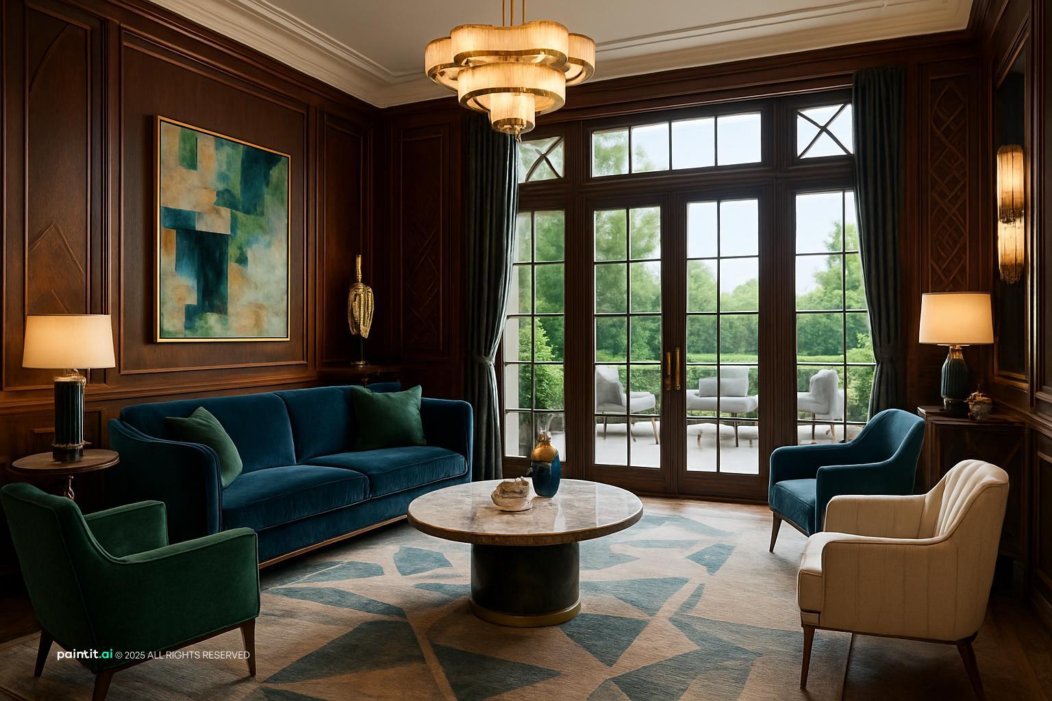 White Wood Paneling Living Room - Design Ideas & Style Guide | Paintit.ai - 31