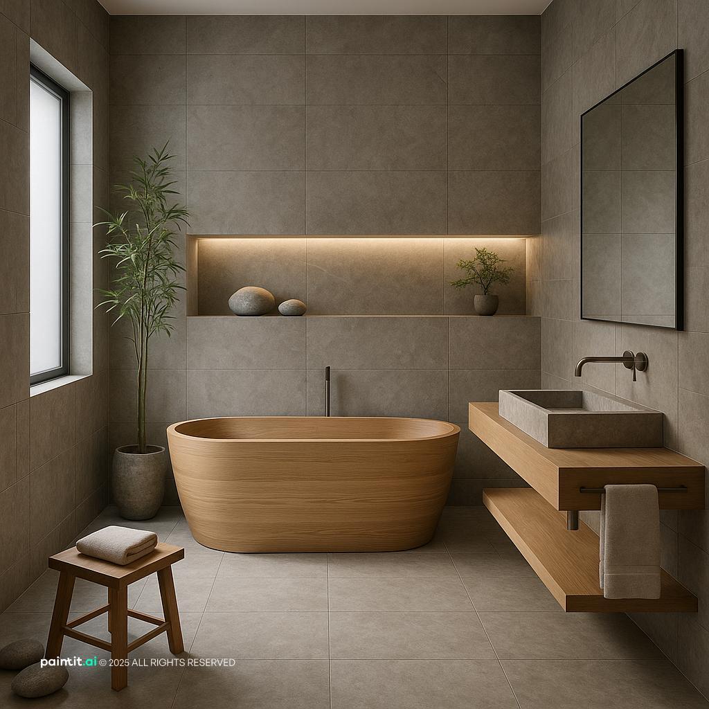 Japandi-Style Bathroom Design for Muji Style Interior Design
