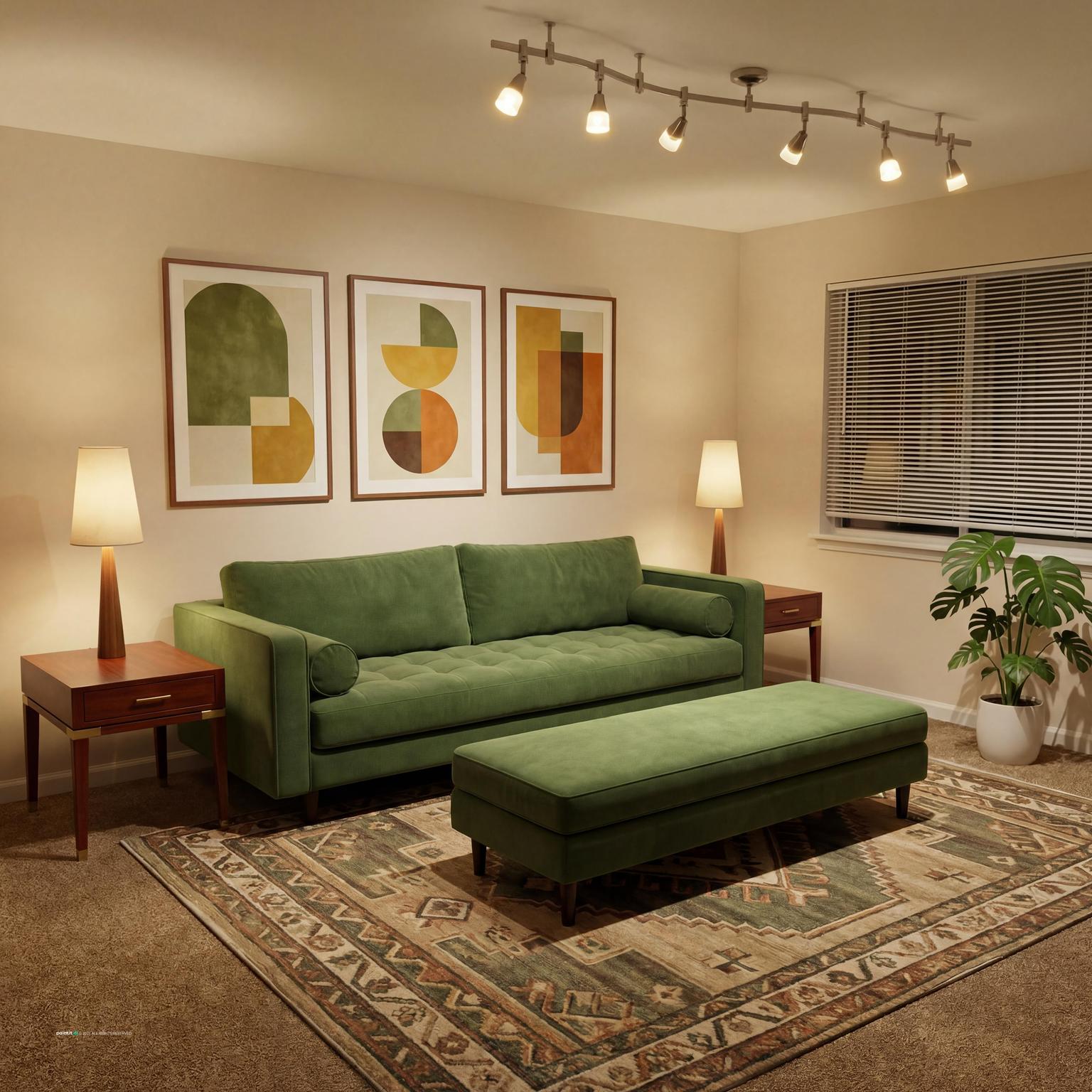 Mid Century Modern Living Room - Design Concepts | Paintit.ai - 24