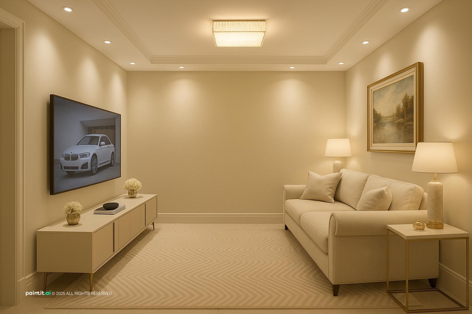 Warm Beige Living Room Ideas - Elegant Design Concepts | Paintit.ai - 9