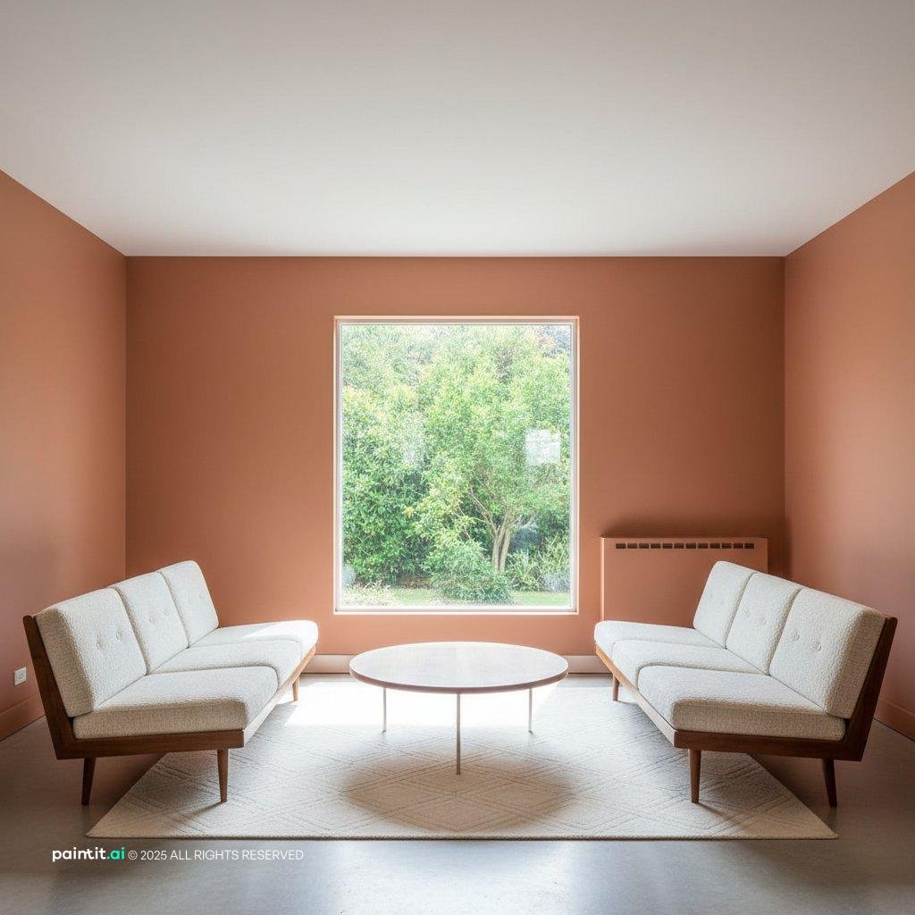 Terracotta Living Room - Warm Design Ideas | Paintit.ai - 19