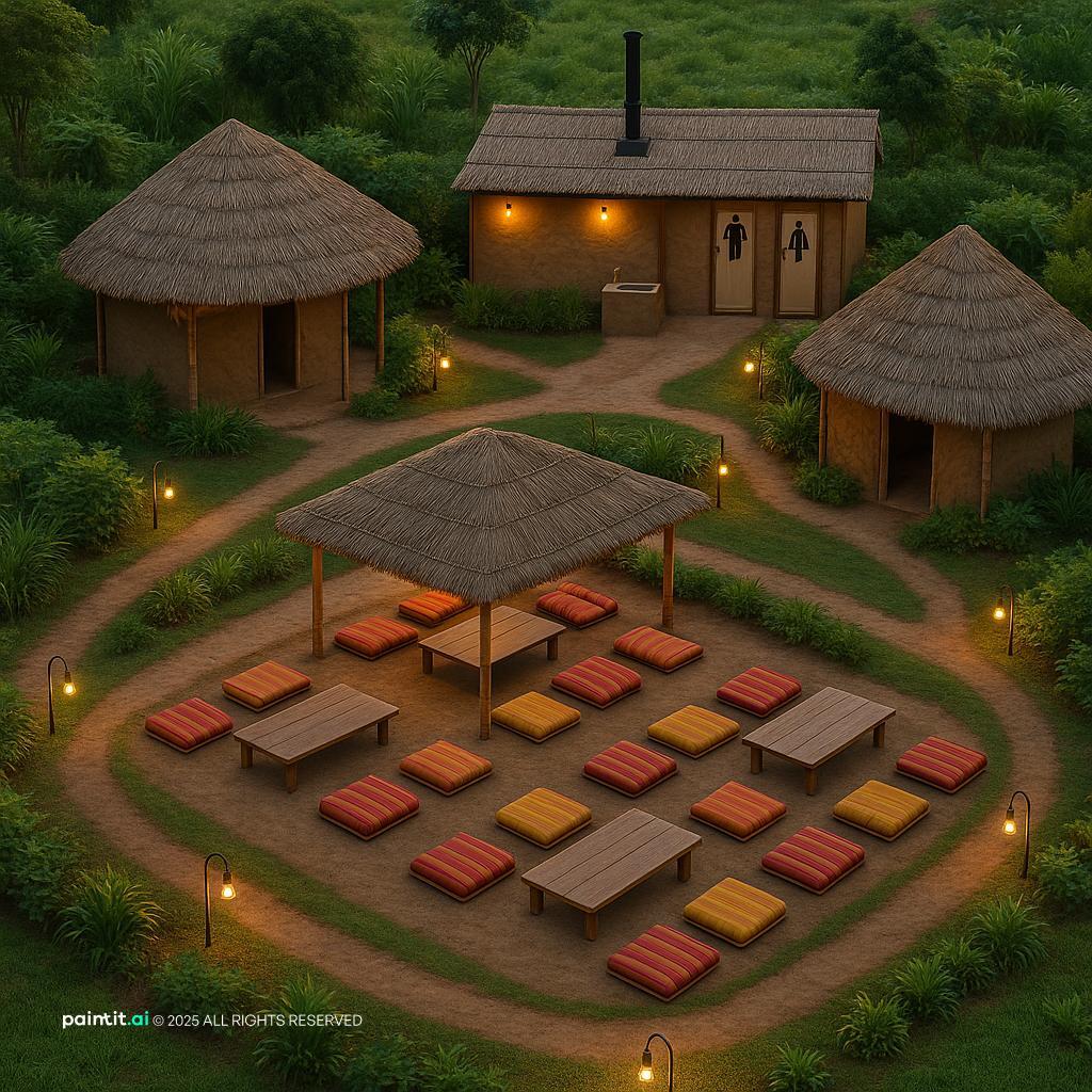 Small Indian restaurant interior design 7
