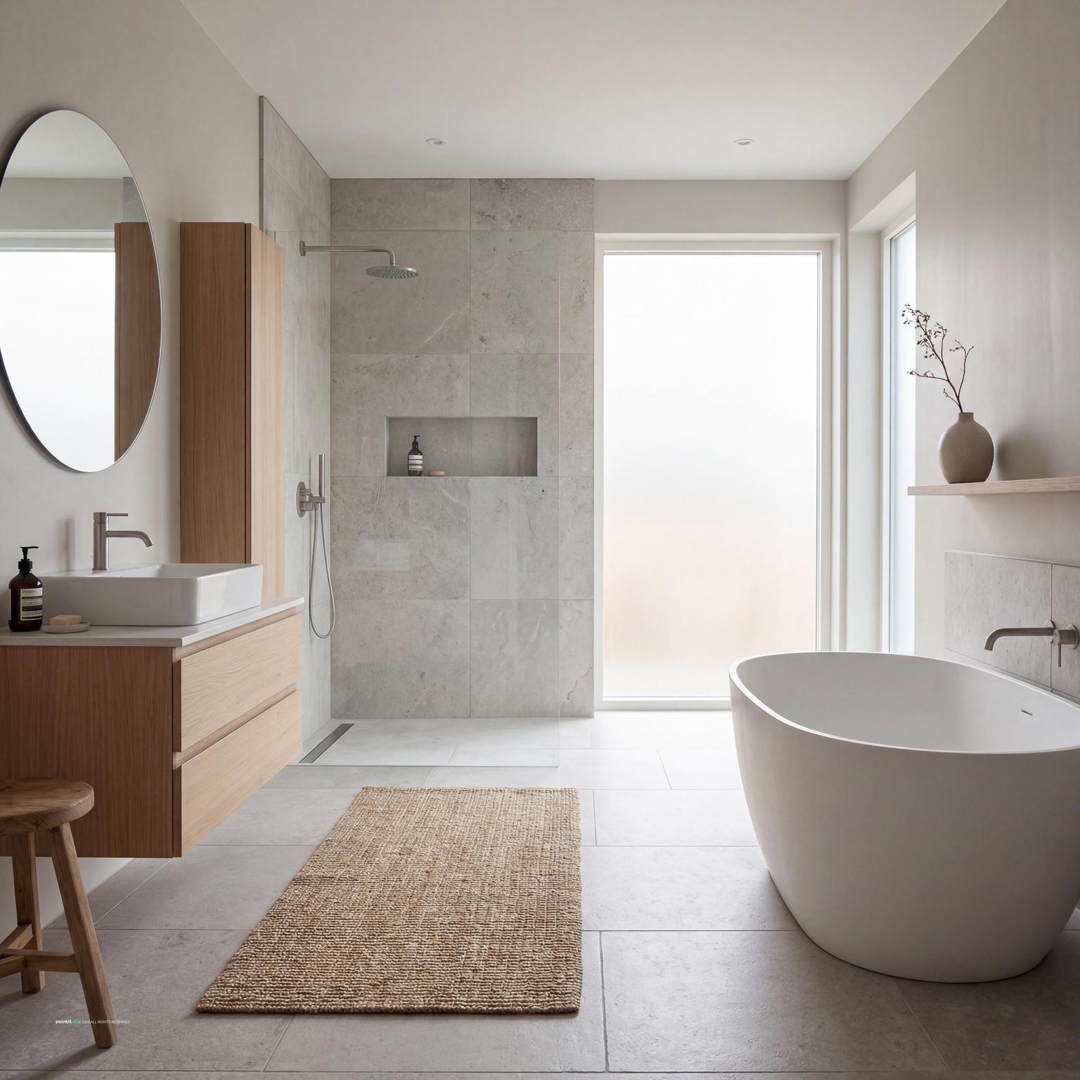 Japandi-Style Bathroom for Muji Style Interior Design