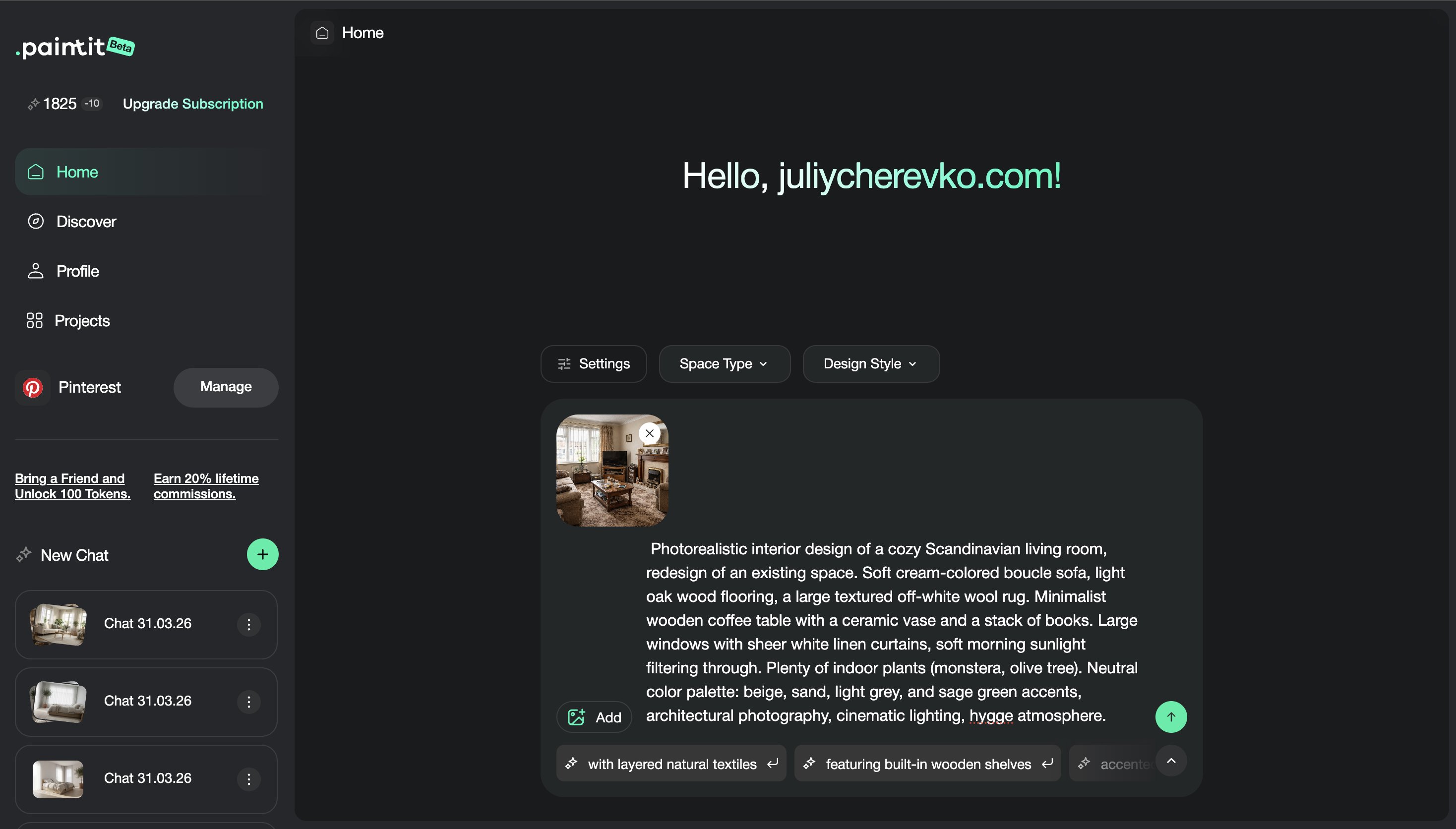 Full redesign prompt card examples paired with visual outcomes
