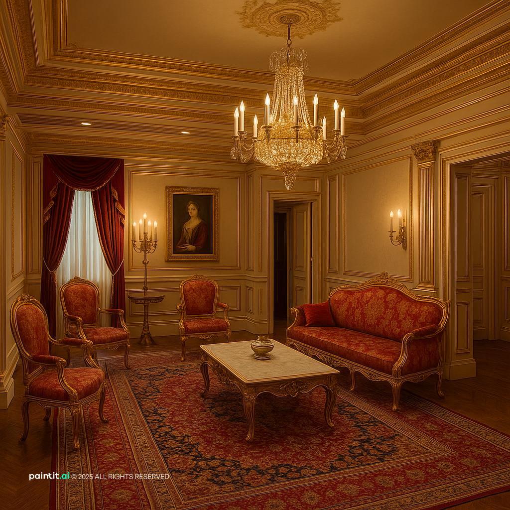 Luxury Neoclassical Living Room - Design Inspiration | Paintit.ai - 16