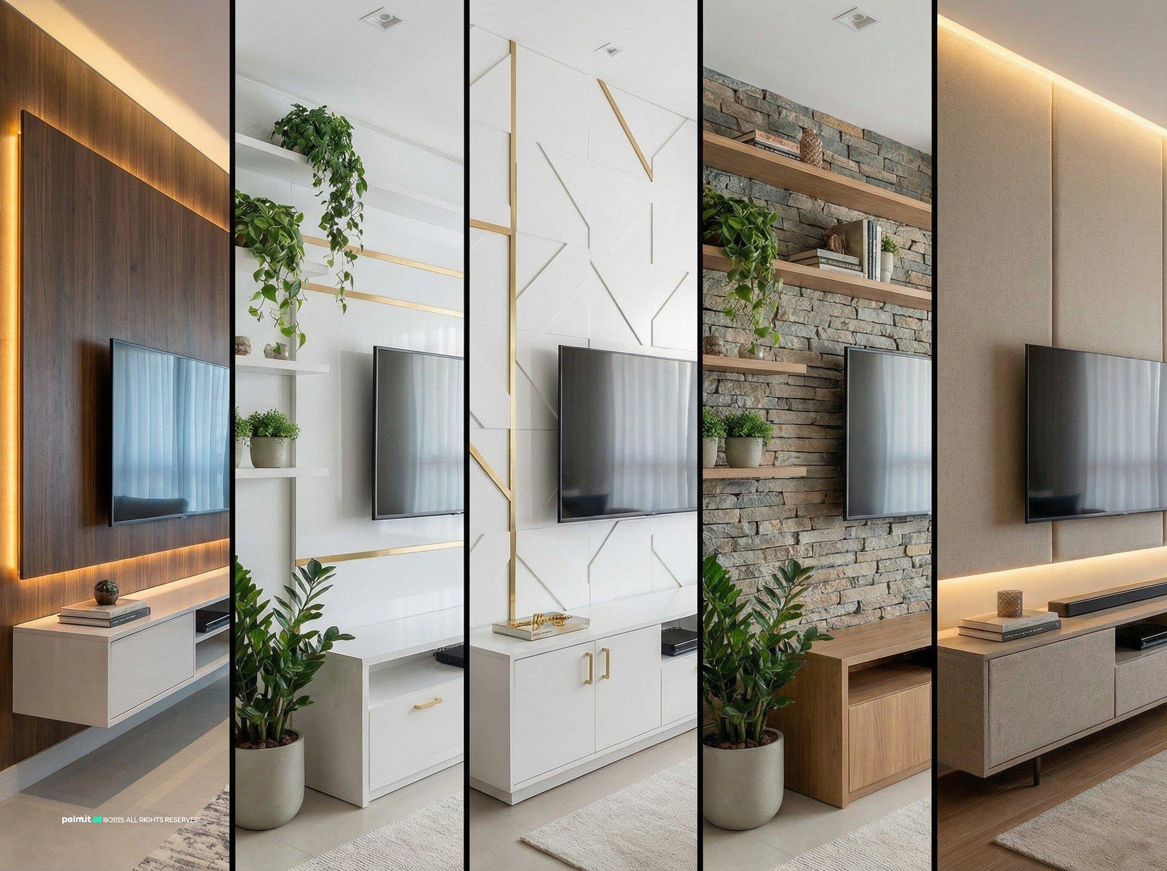 White Wood Paneling Living Room - Design Ideas & Style Guide | Paintit.ai - 4