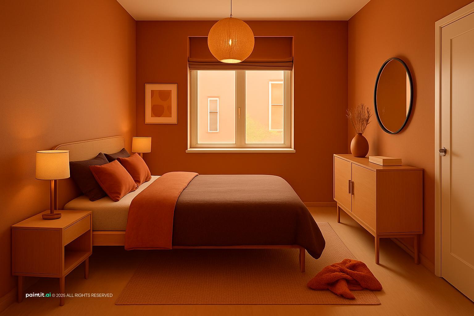 70s Orange Living Room - Design Inspiration | Paintit.ai - 21