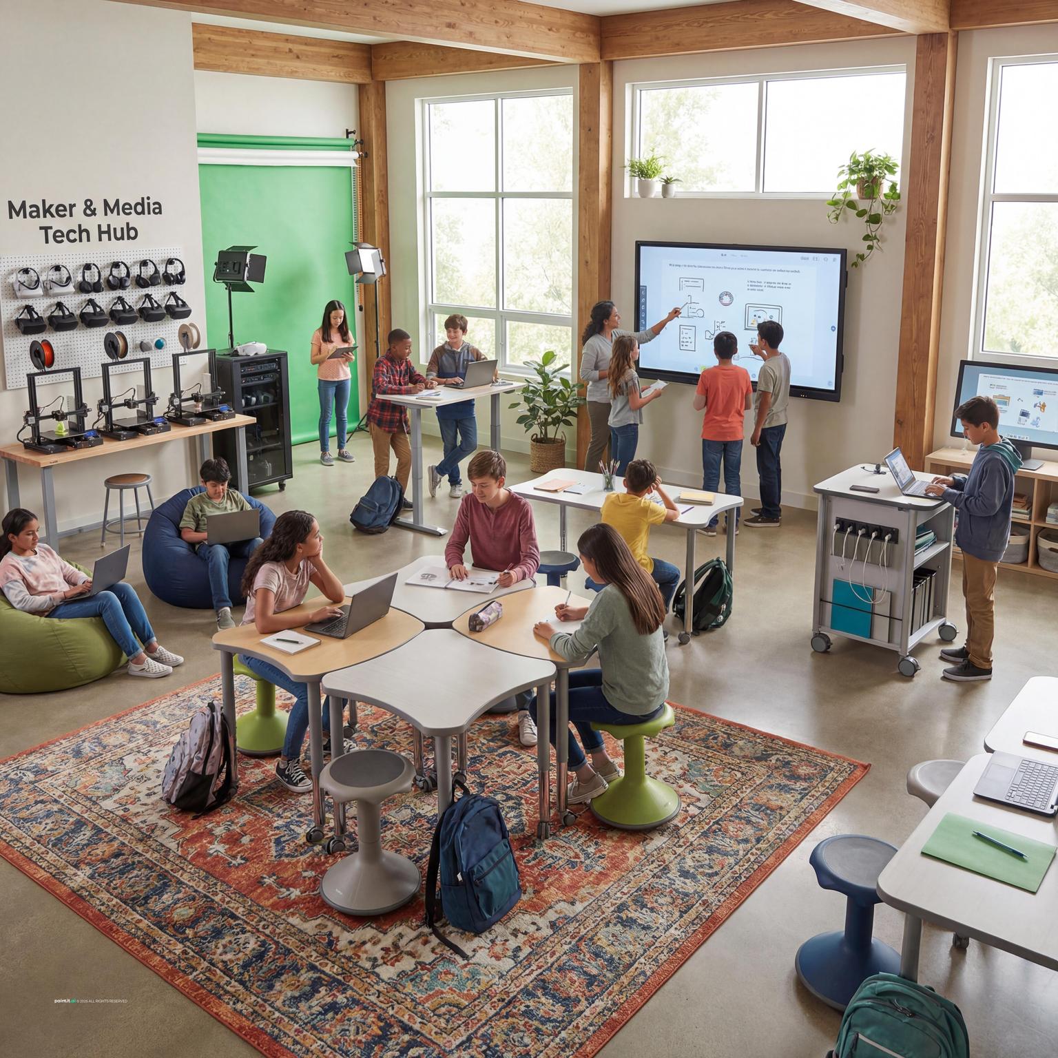 Preschool classroom interior design