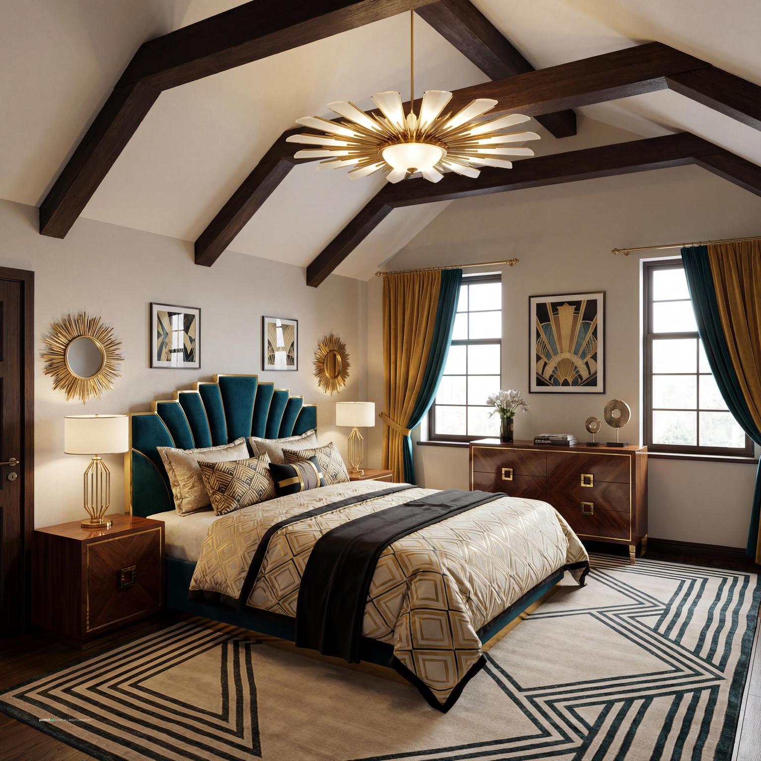 Elegant Art Deco Bedroom for 1920 Interior Design Style