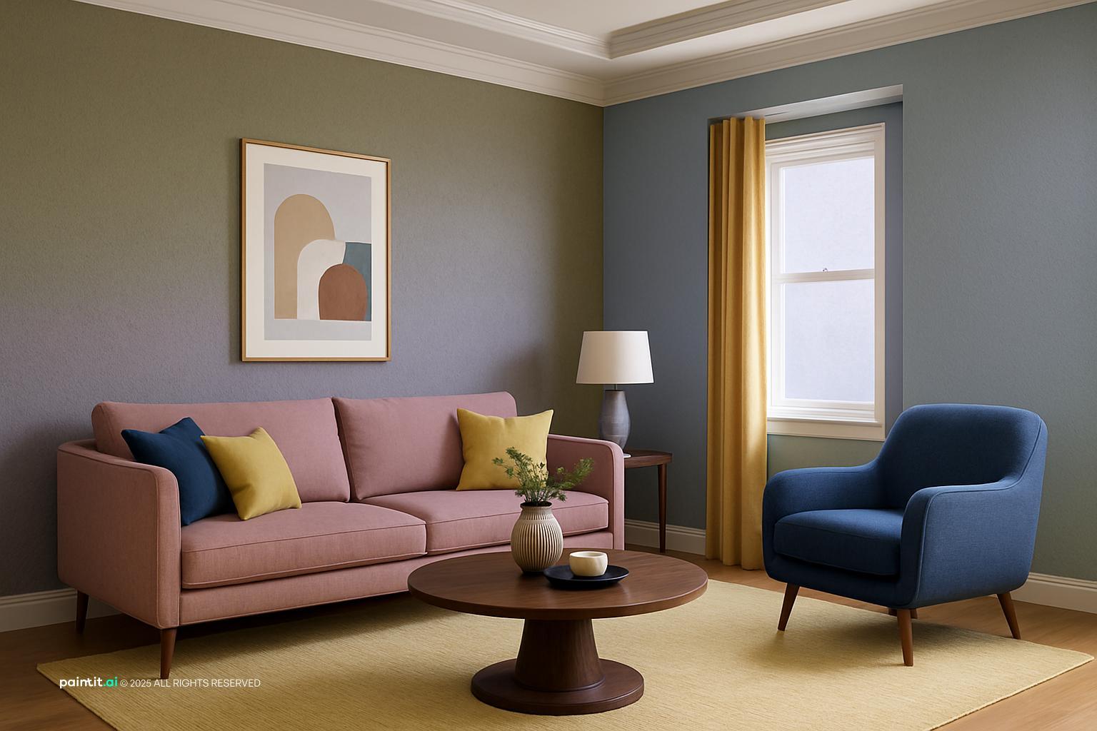 Green and Gold Living Room: Design Ideas | Paintit.ai - 26