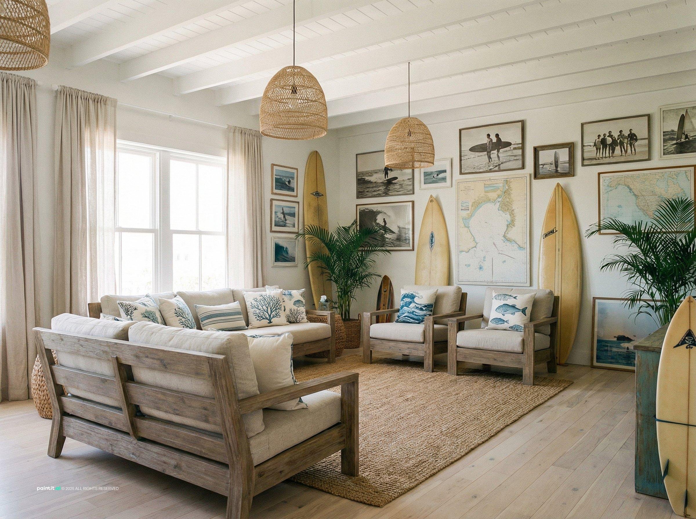 Cape Cod Living Room - Coastal Design | Paintit.ai - 11