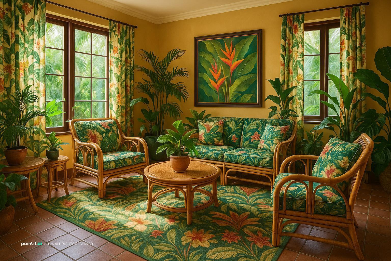 Green and Gold Living Room: Design Ideas | Paintit.ai - 11