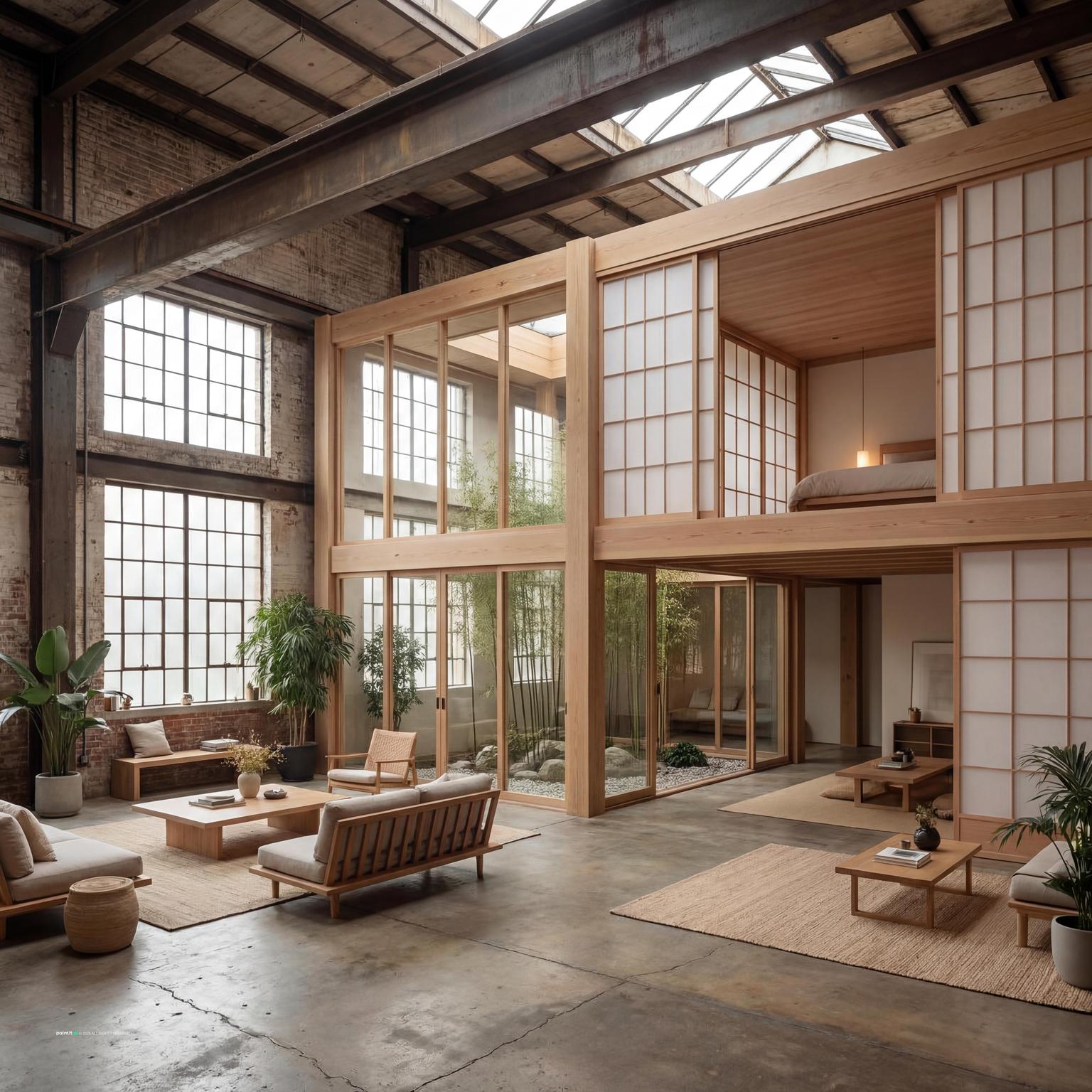 Modern Japanese Industrial Home Design for Muji Style Interior Design