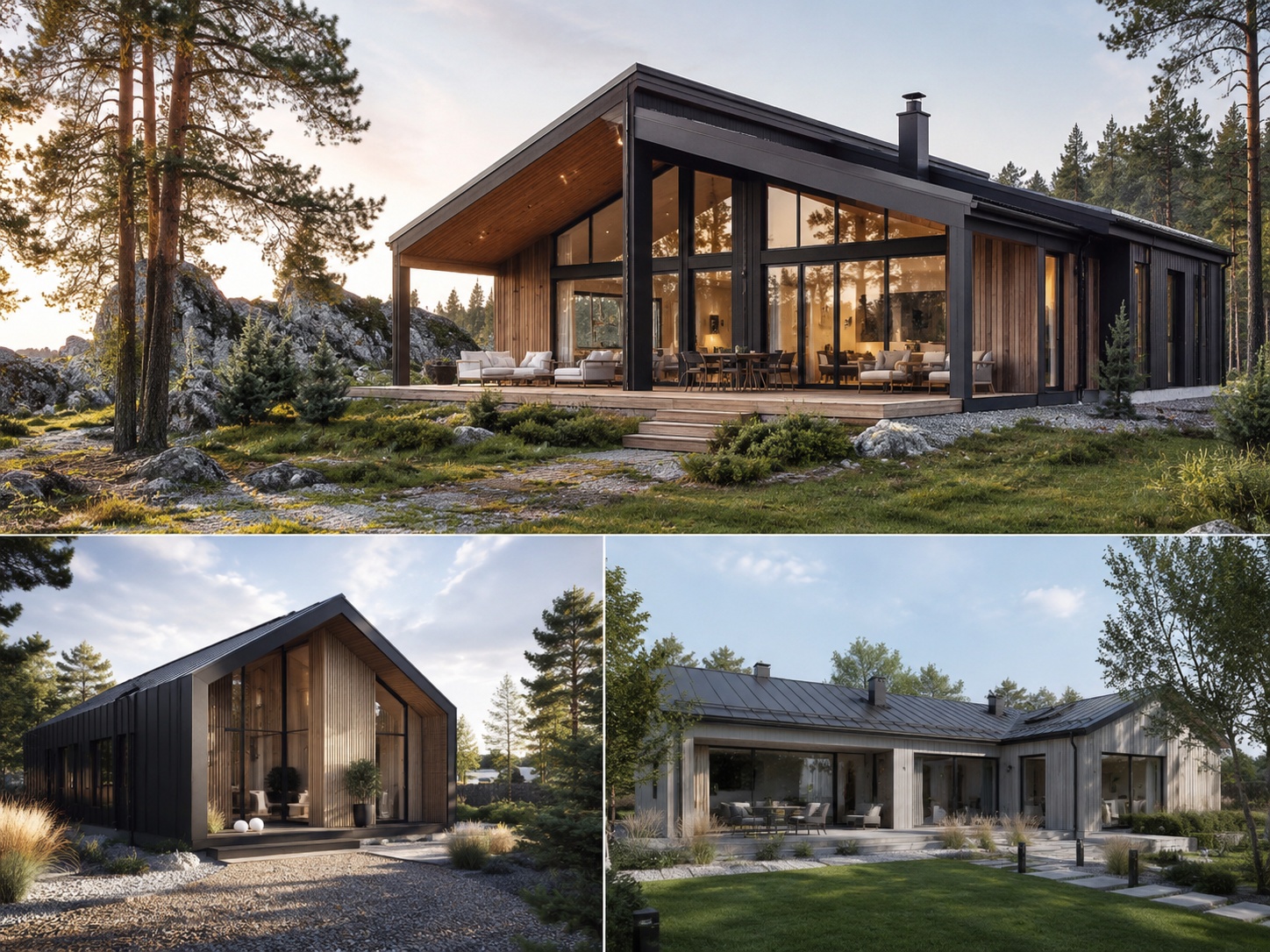 Exterior redesign example showing strong facade hierarchy, balanced materials, and realistic curb appeal