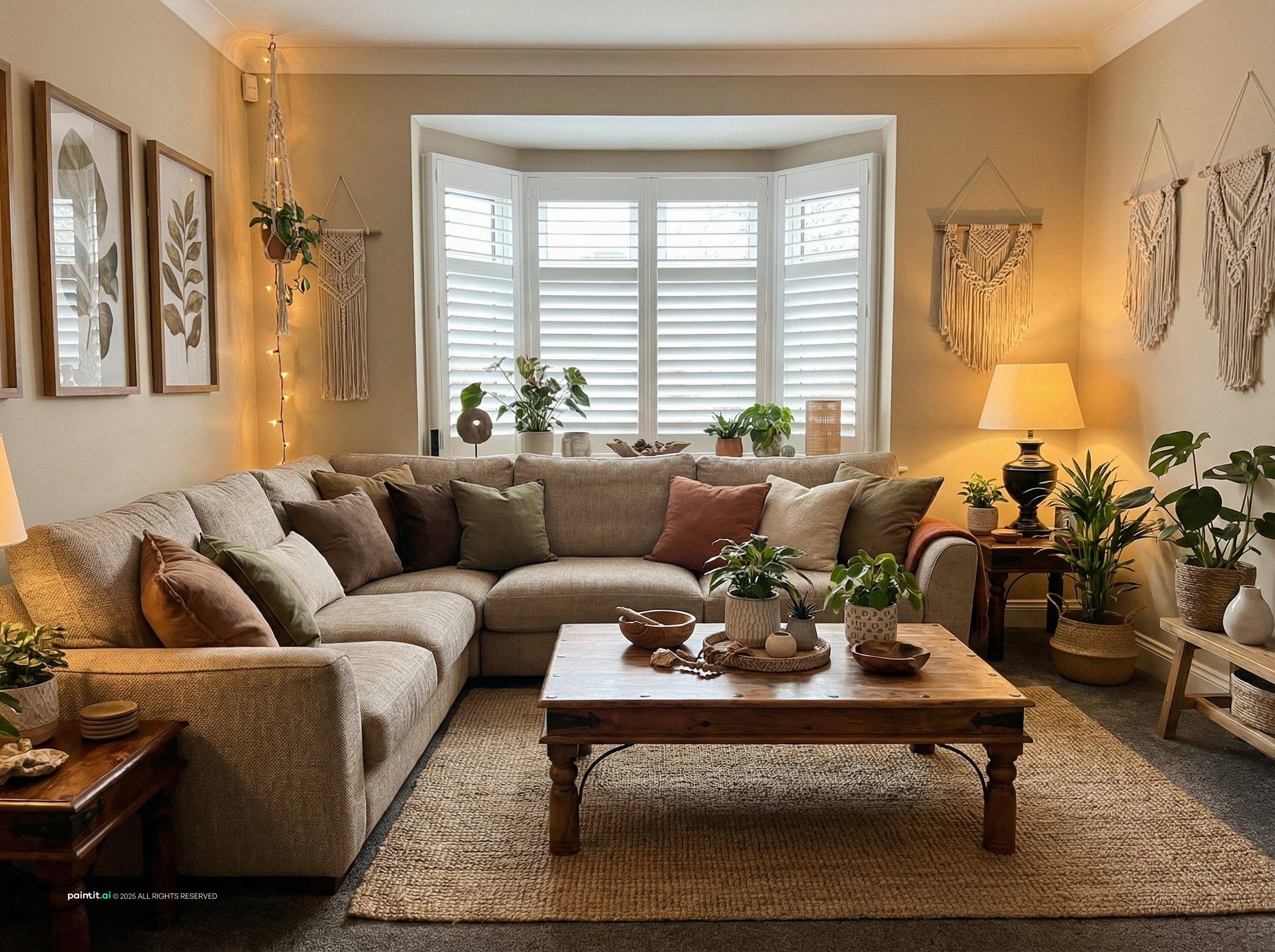 Rustic Burnt Orange Living Room: Design Inspiration | Paintit.ai - 32