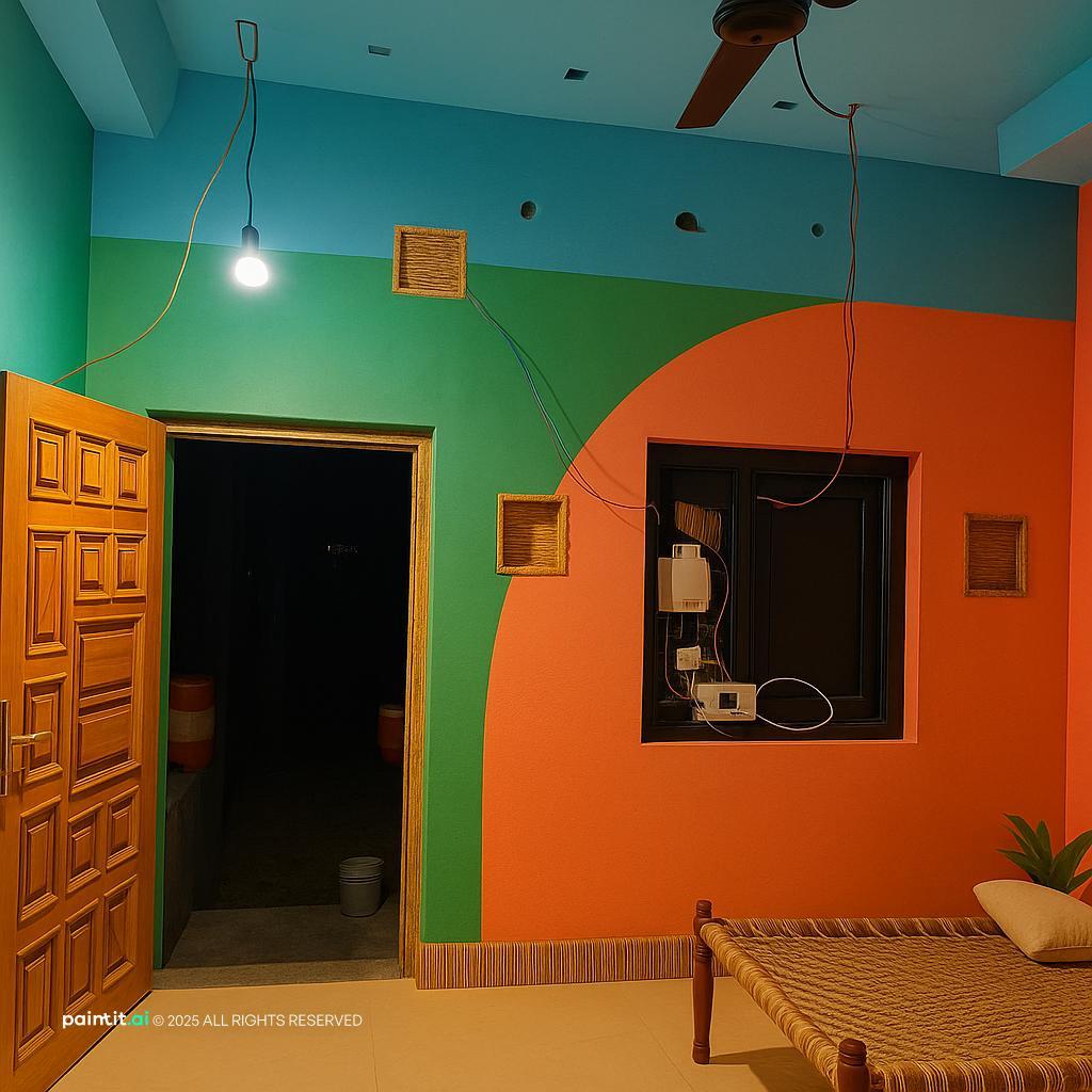 Blue and Green Living Room: Design Ideas | Paintit.ai - 2