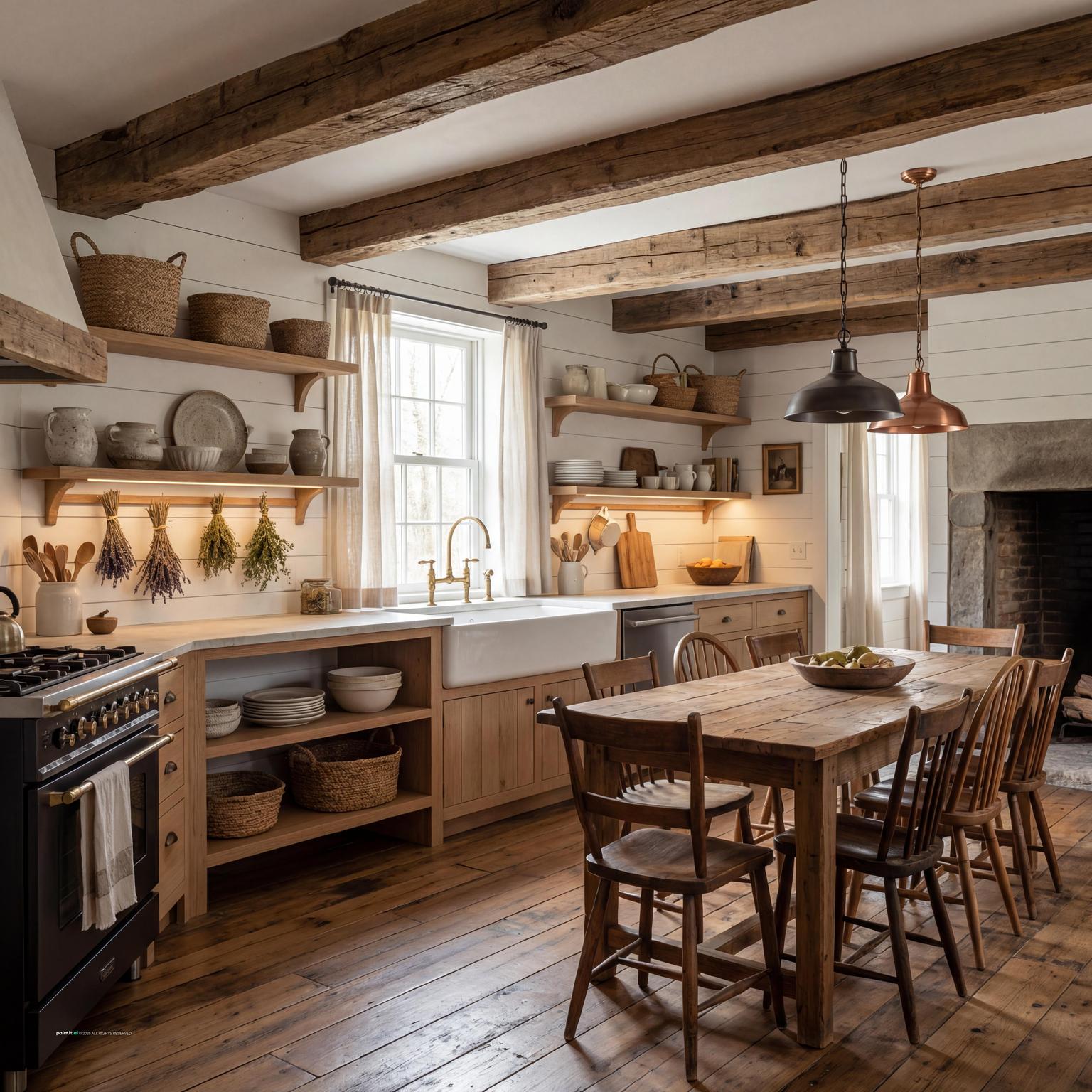 Rustic Farmhouse Kitchen 2 for Country Style Interior Design Characteristics