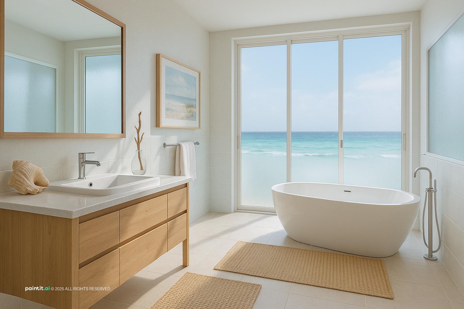 Serene Coastal Bathroom with Florida Mood
