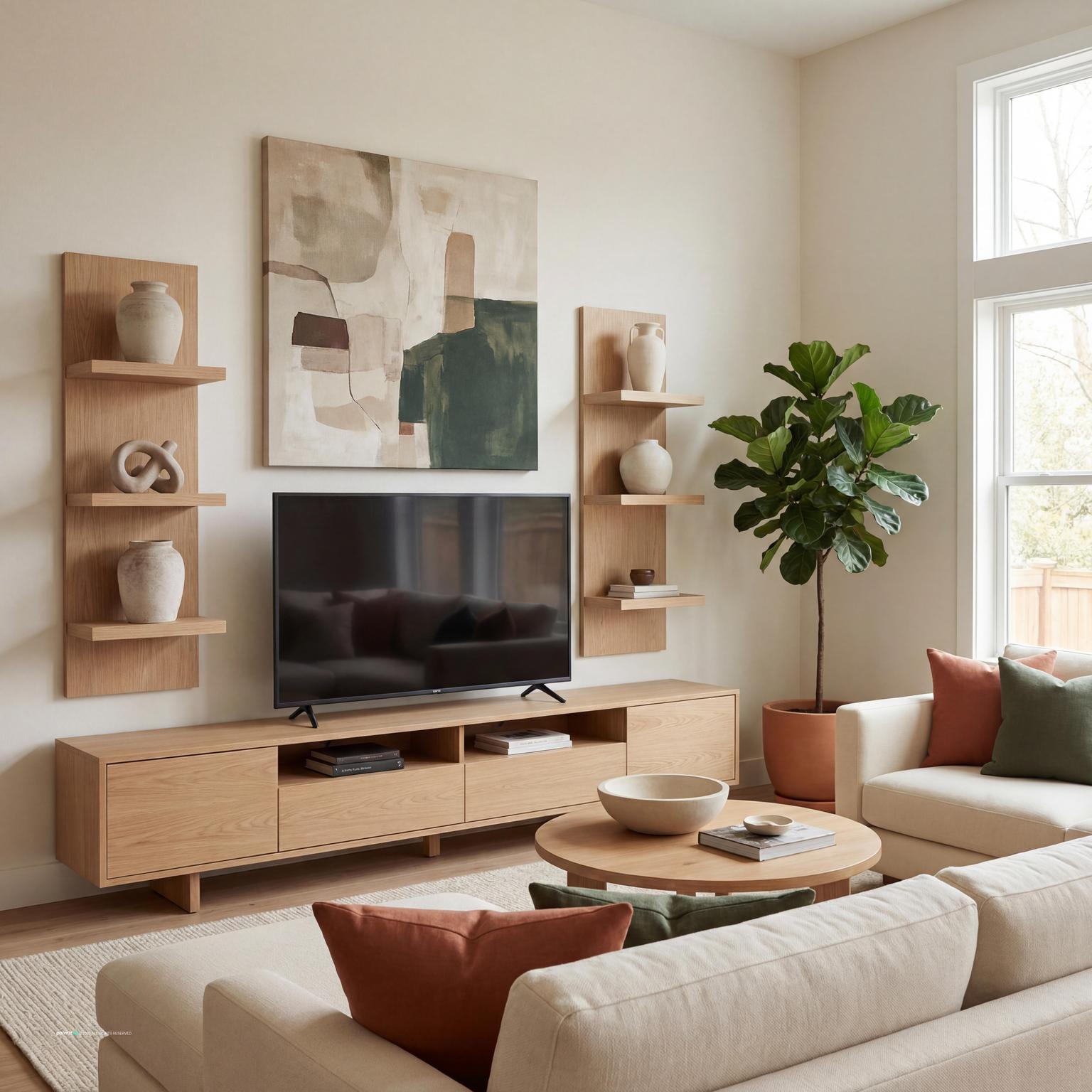 Harmonious Living Room TV Area Redesign small zen living room