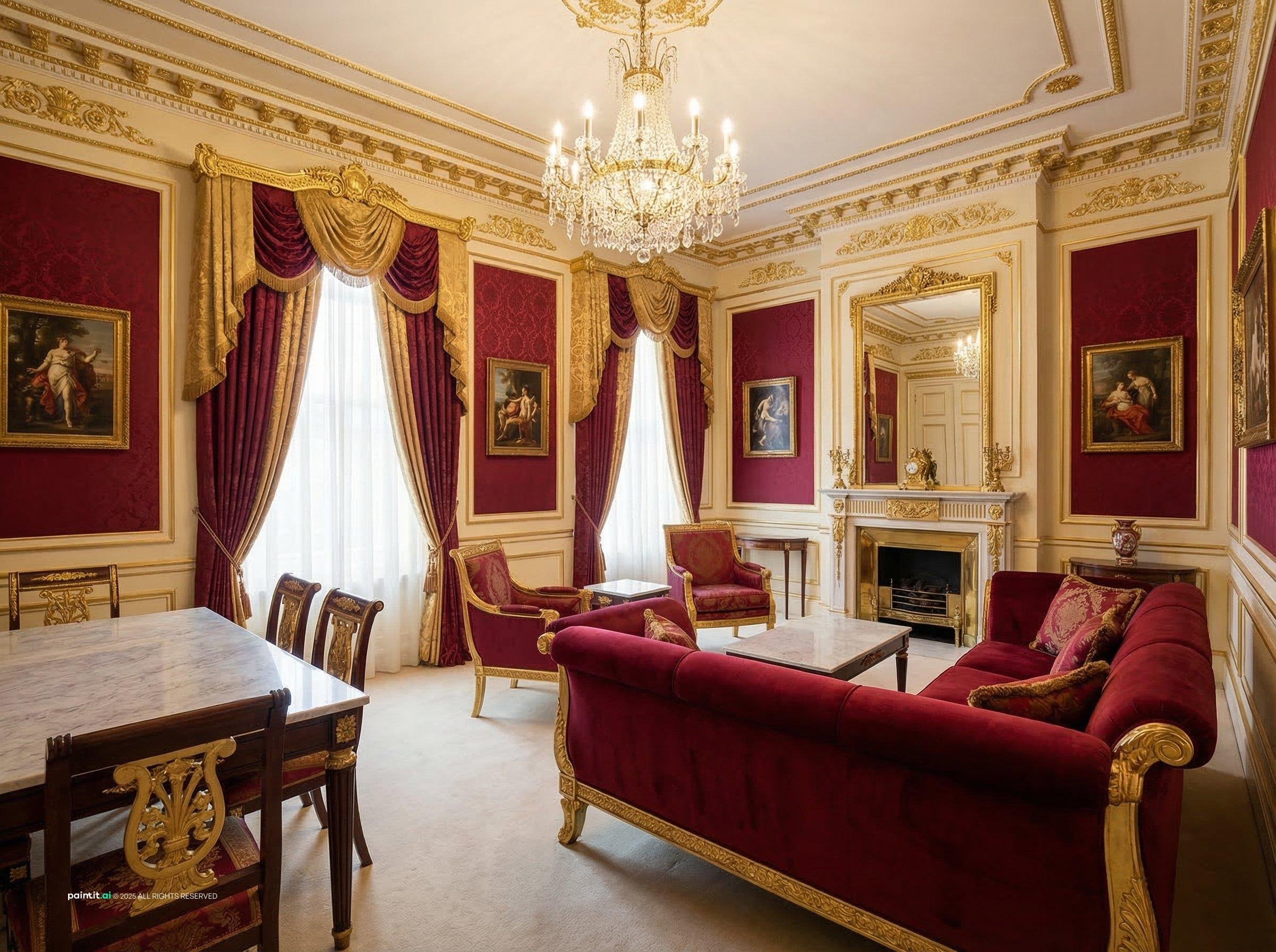 Luxury Classic Living Room - Elegant Design Inspiration | Paintit.ai - 18