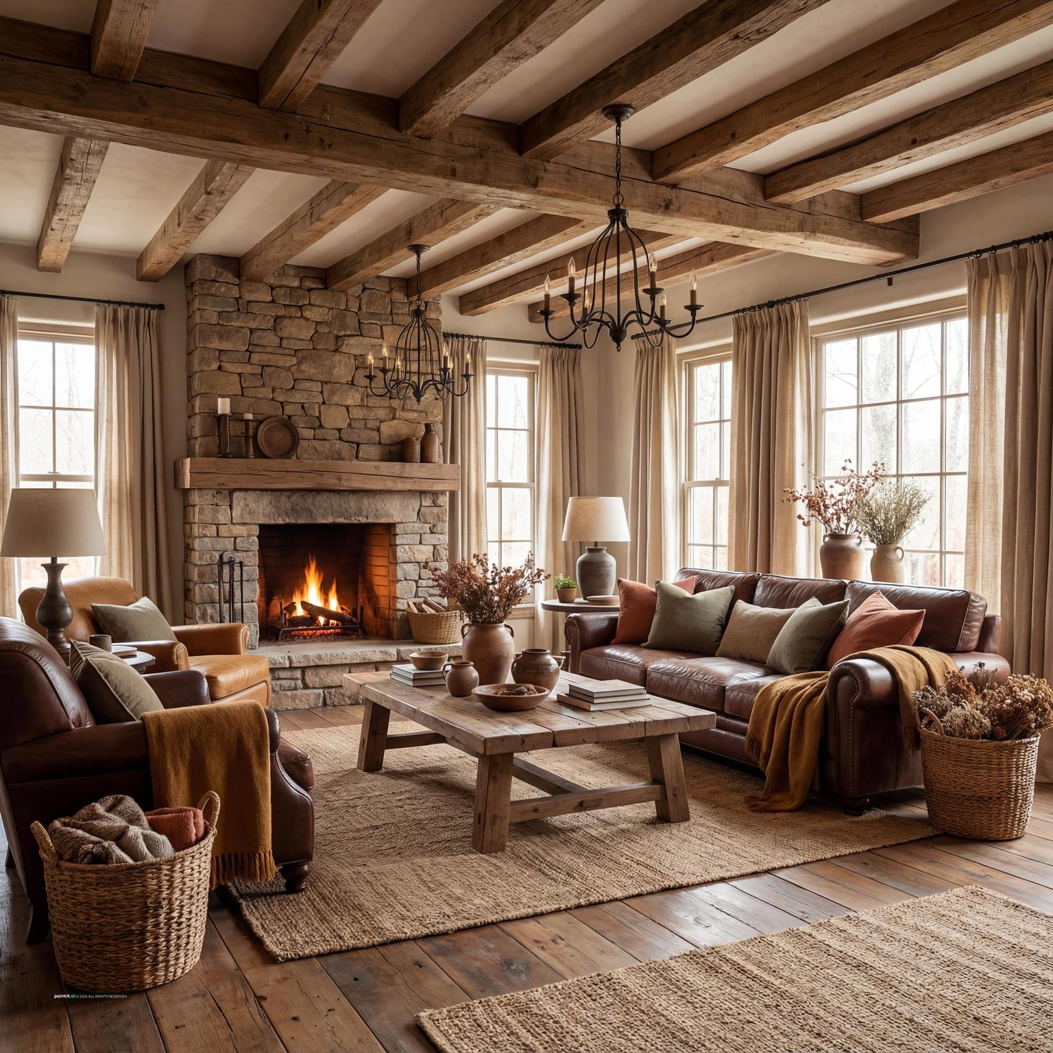 Stunning Rustic Room with Natural Accents for Pacific Northwest Interior Design Style