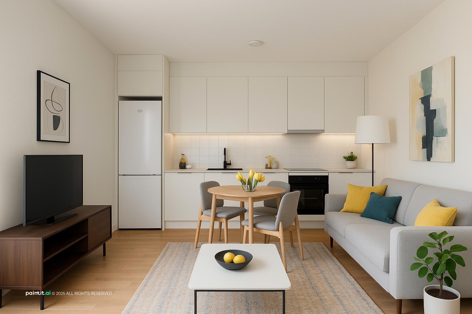 Yellow Black and White Living Room Ideas - Design Concepts | Paintit.ai - 19