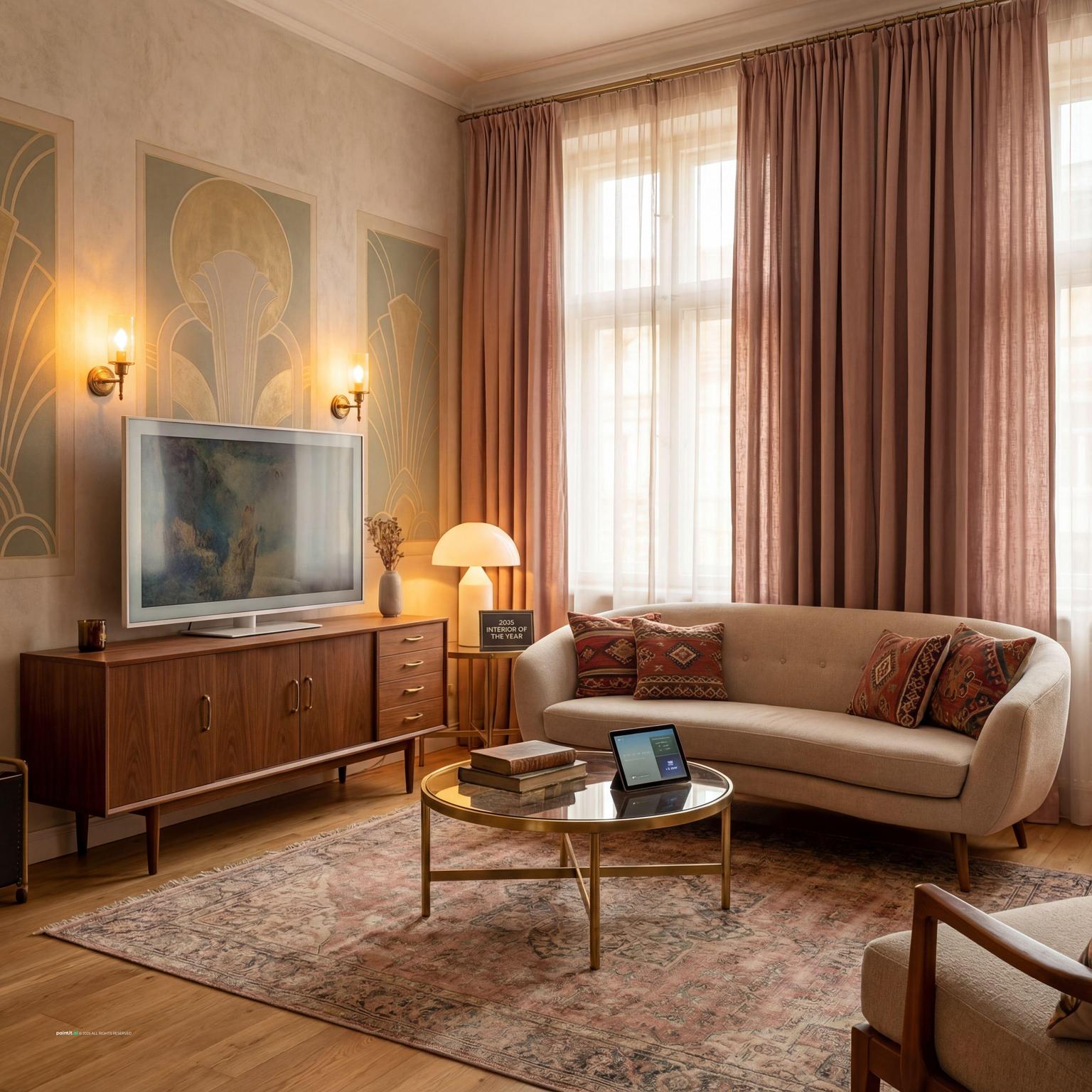 1950s Living Room - Mid-Century Modern Decor | Paintit.ai - 29