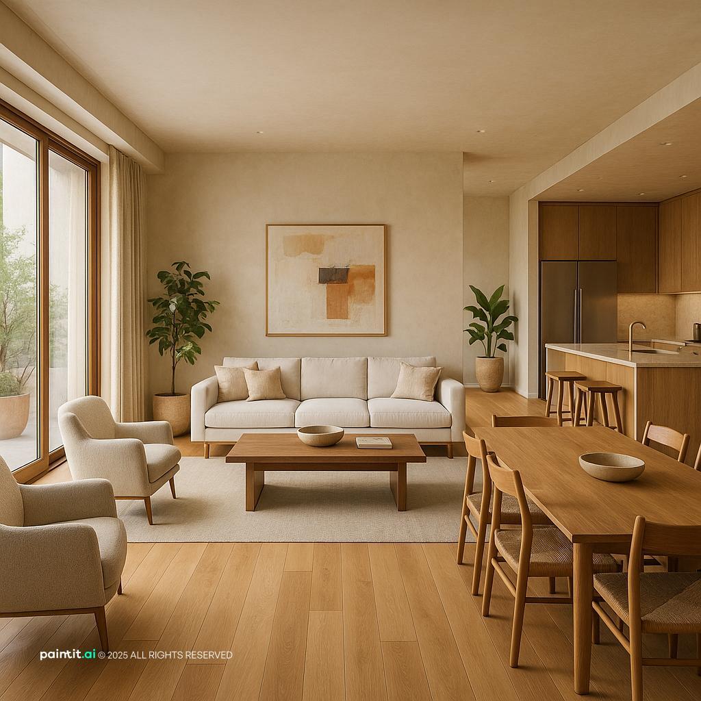 Side-by-side comparison of harmony and unity in interior design