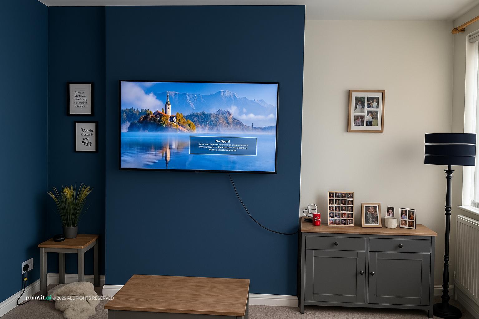 Blue and Green Living Room: Design Ideas | Paintit.ai - 3