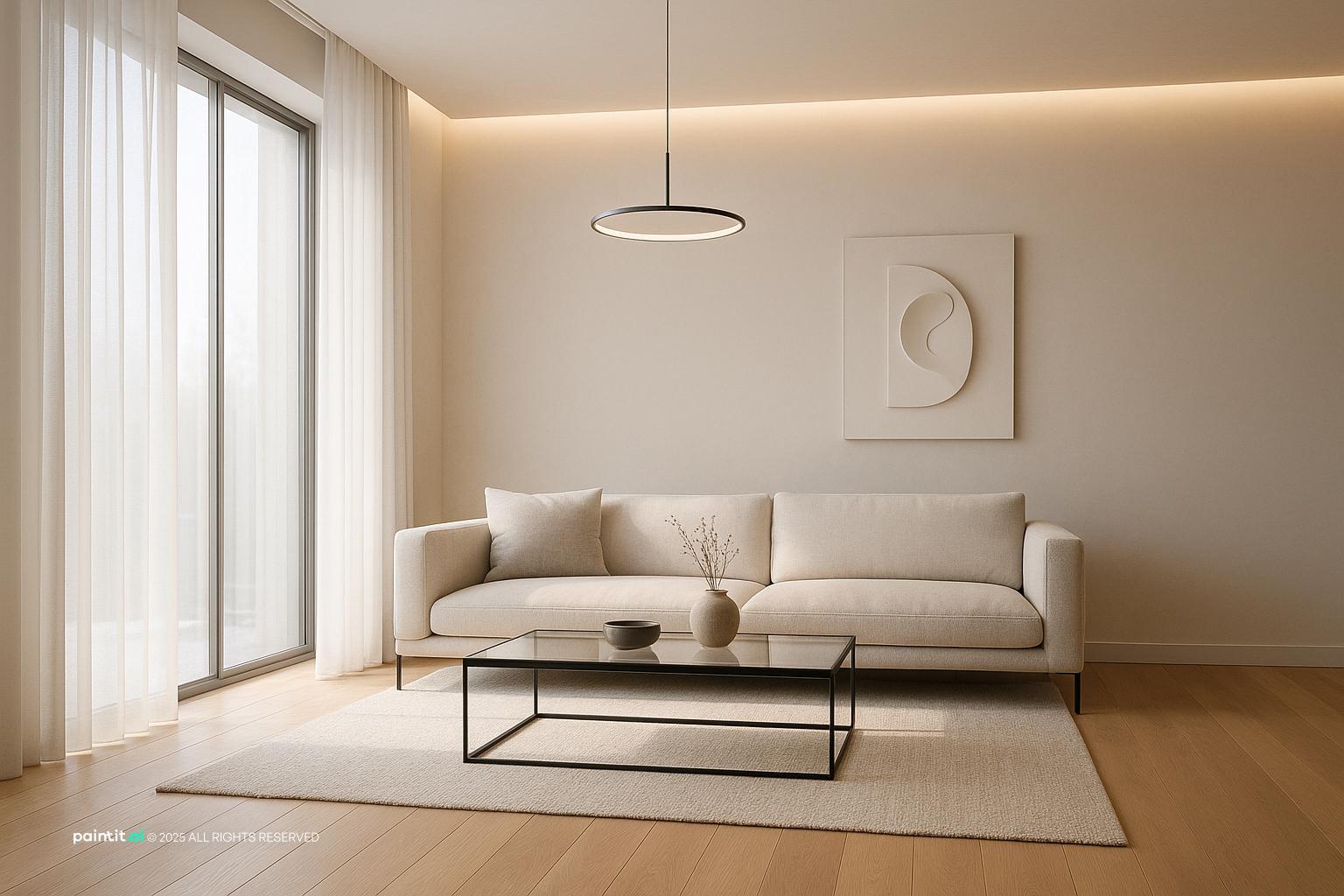 Living Room Curtain Ideas with Curtain Softness and Window Framing with Metal Accents showing curtain softness, window framing, metal accents for Living...