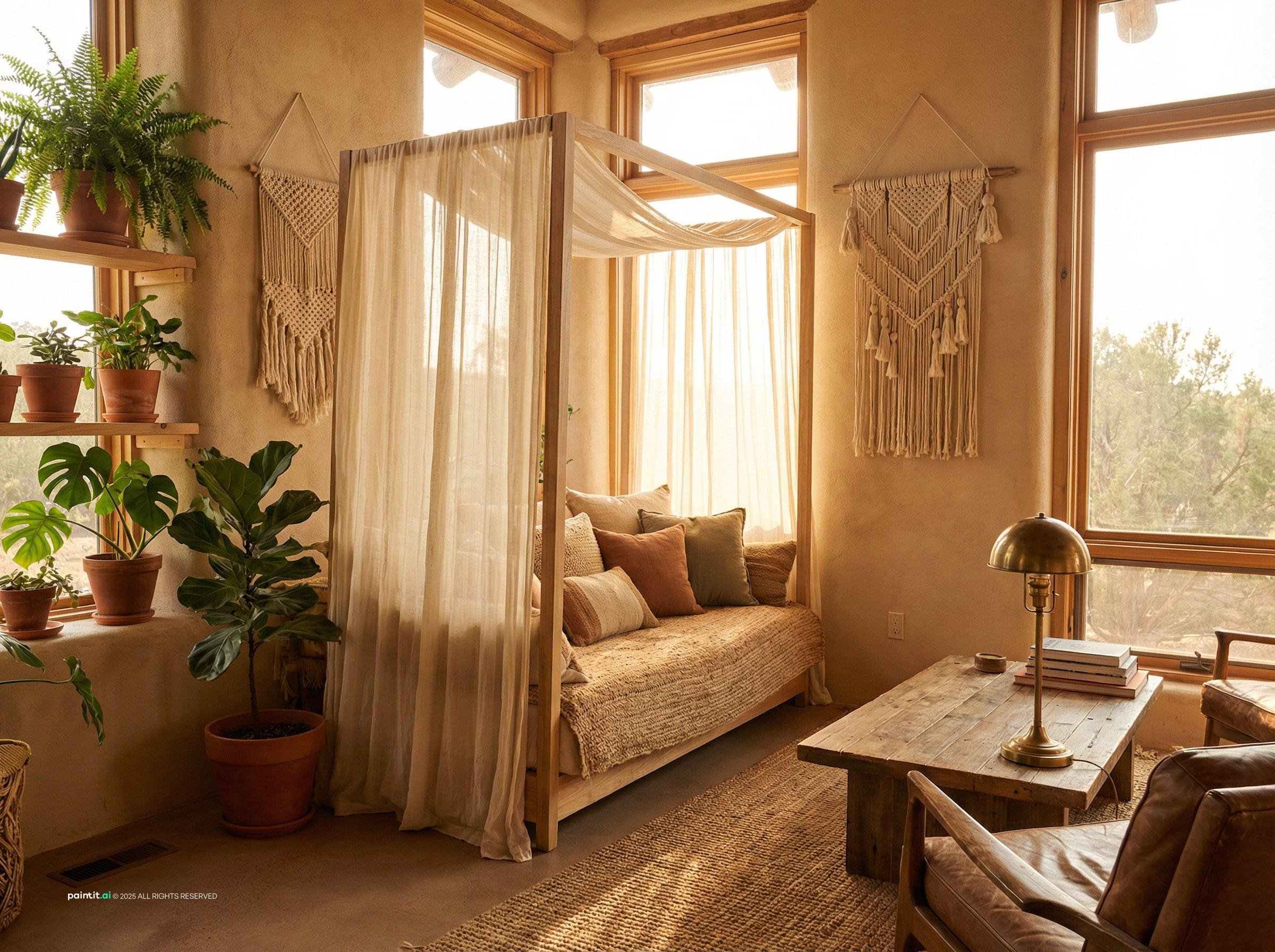 Boho Coastal Living Room: Design Inspiration | Paintit.ai - 12