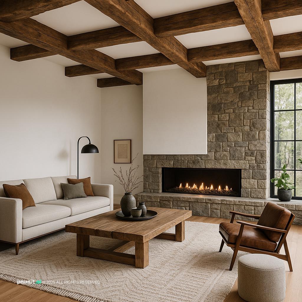 Rustic Modern Living Room Design spooky halloween living room
