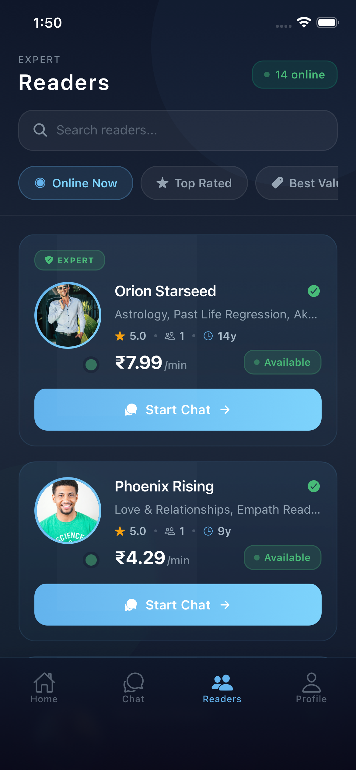 Expert readers - Professional astrologers