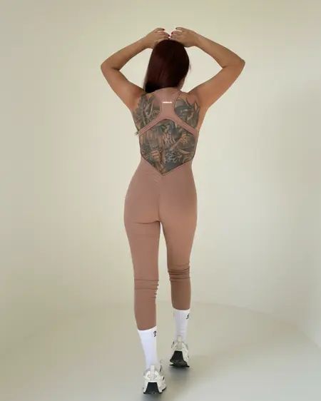 ENTERIZO ESQUELETO CREMALLERA LARGO REF.421 PU ARTEMISA  NUDE