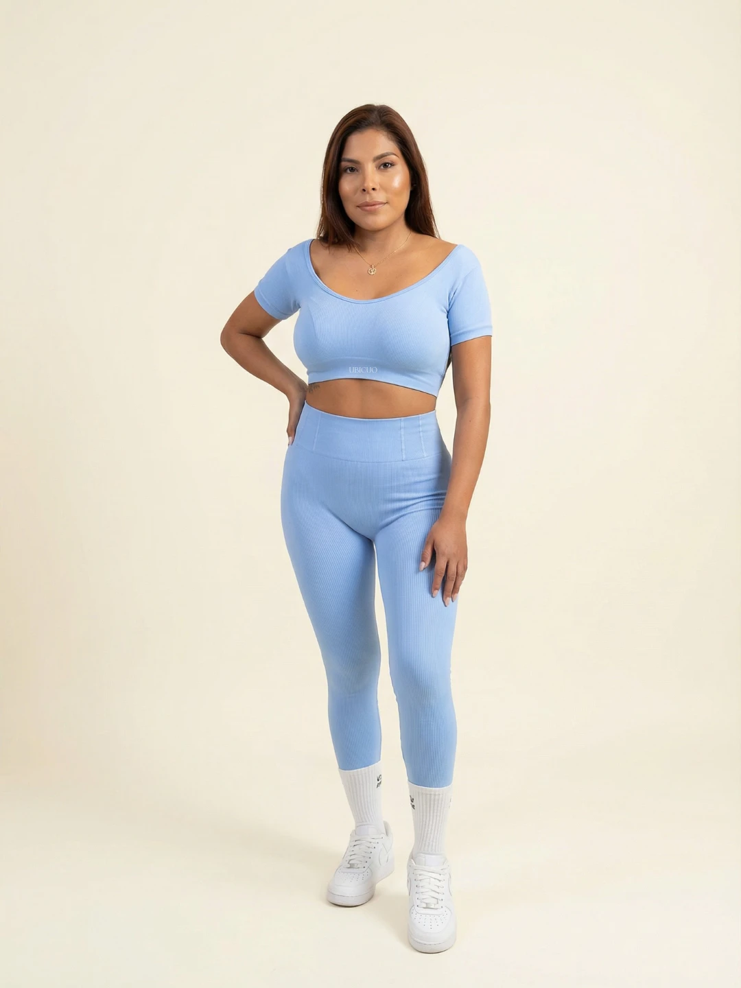 SET BLUSA MANGA CORTA 242 OLYMPO AZUL BEBE