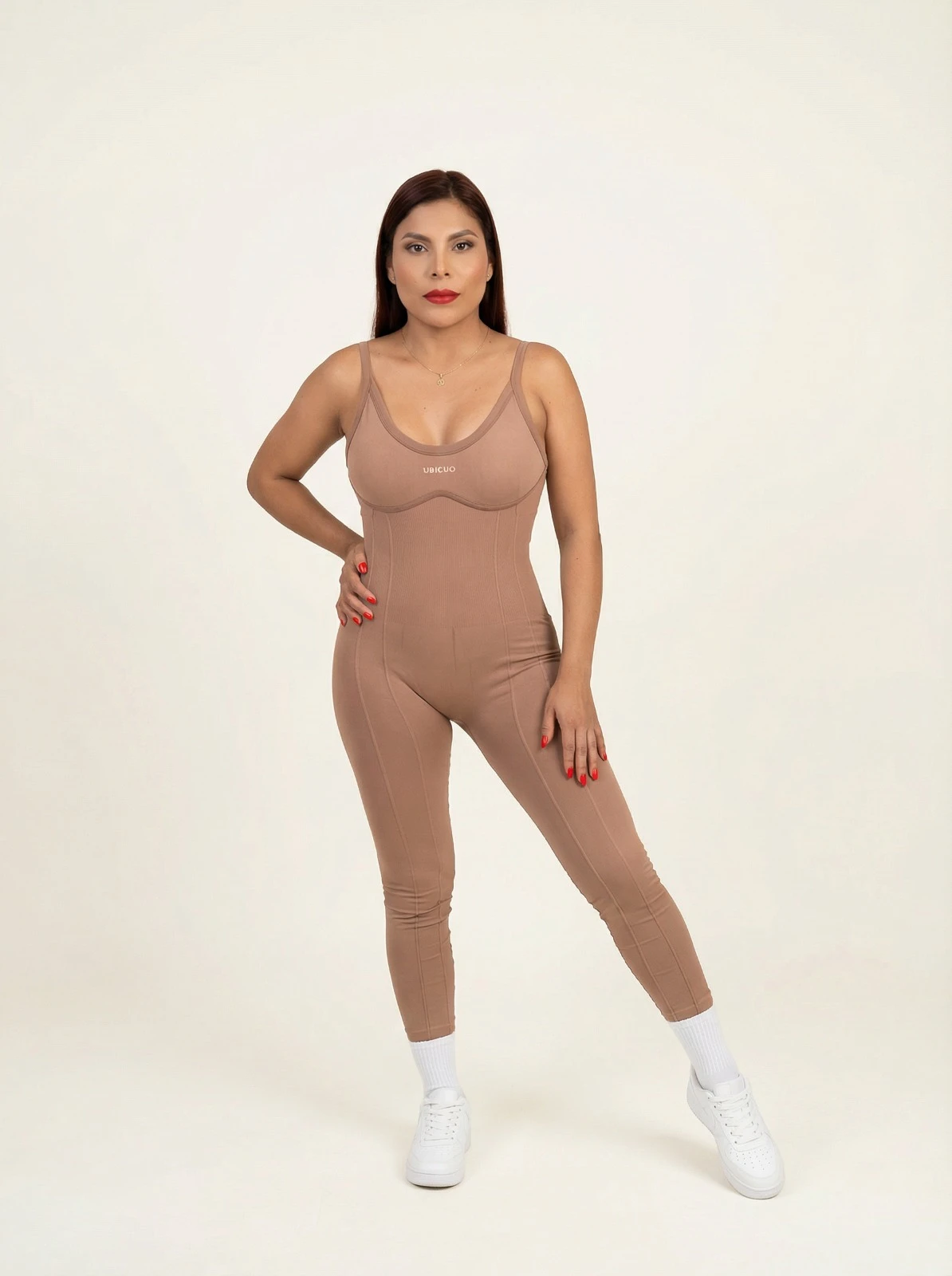 ENTERIZO LARGO TIRAS REF. 445 PU ROMA NUDE