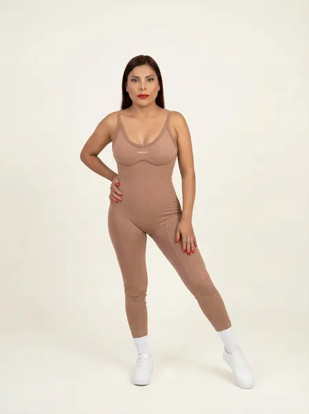 Enterizo largo tiras Ref. 445 PU Roma Nude