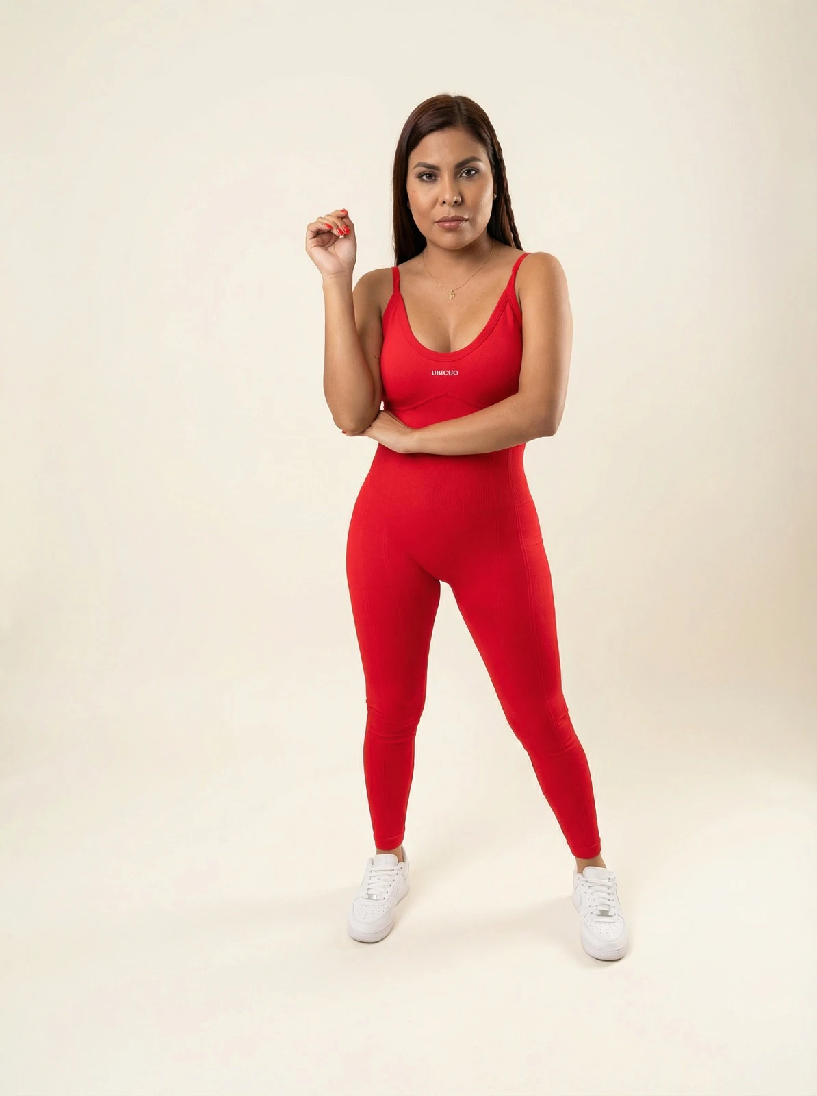 Enterizo largo tiras Ref. 445 PU Roma Rojo