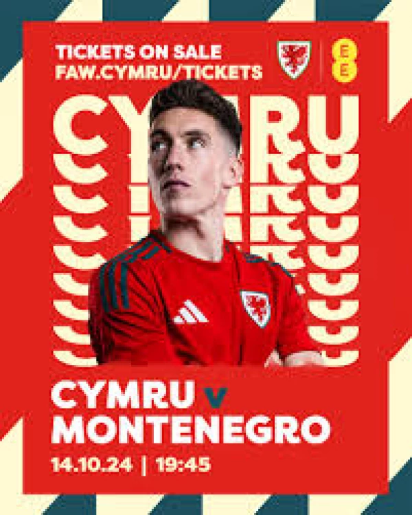 UEFA Cymru V Montenegro Tickets promotional image