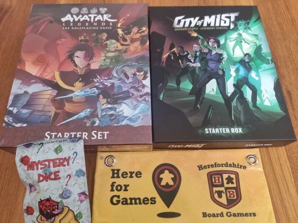 RPG Start set bundle Avatar, City of Mist promotional image